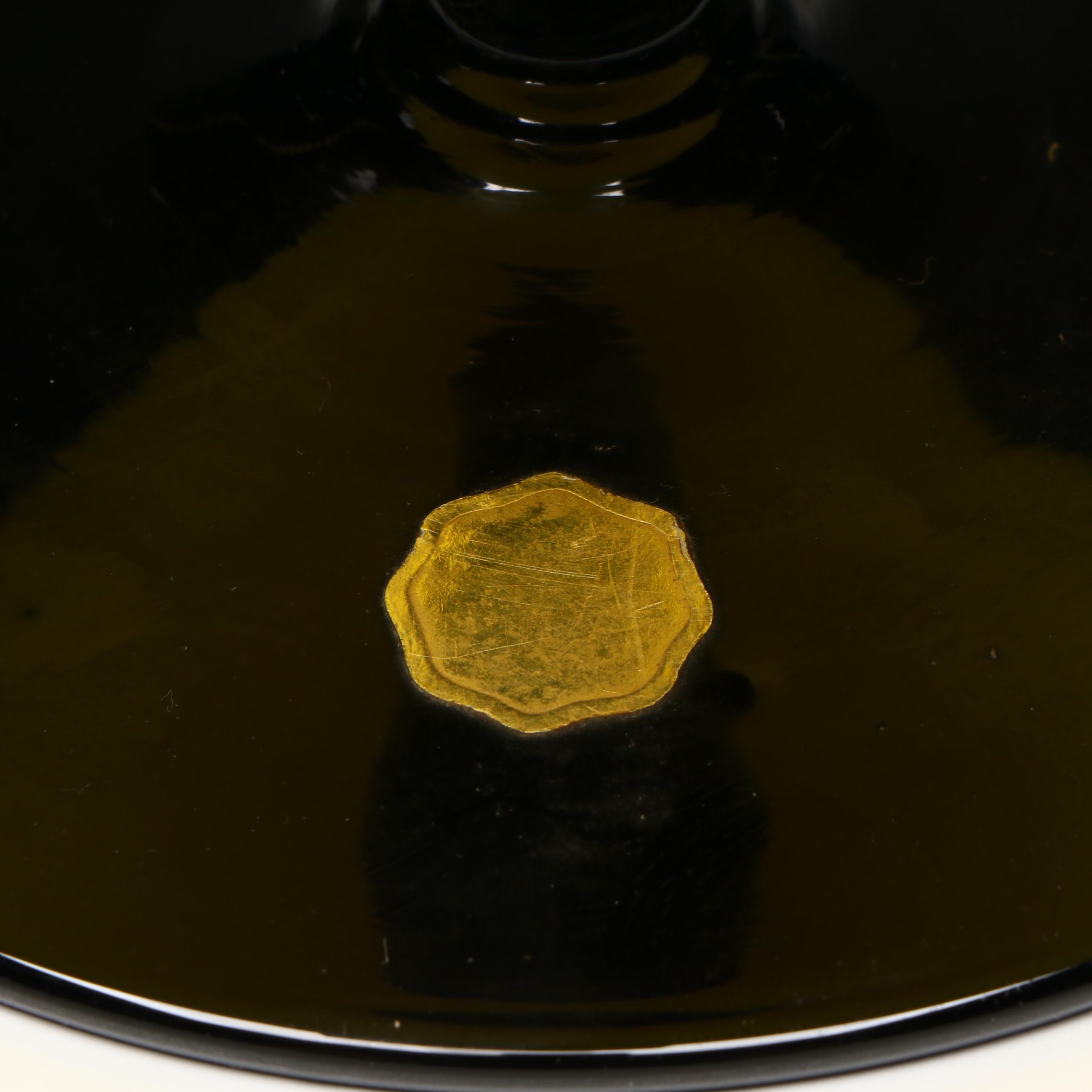 Italian Empoli Style Art Glass Compote, Mid to Late 20th Century