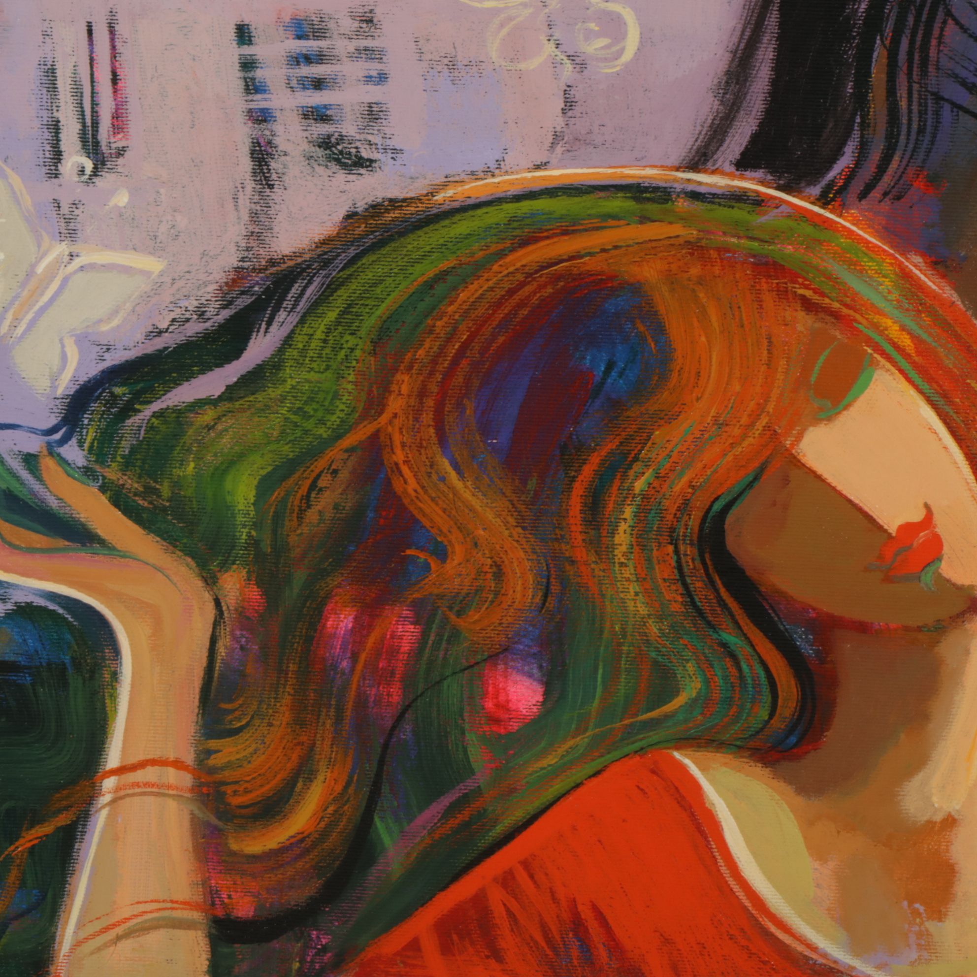 Irina Velkova Figurative Oil Painting "Nature's Embrace," 2008