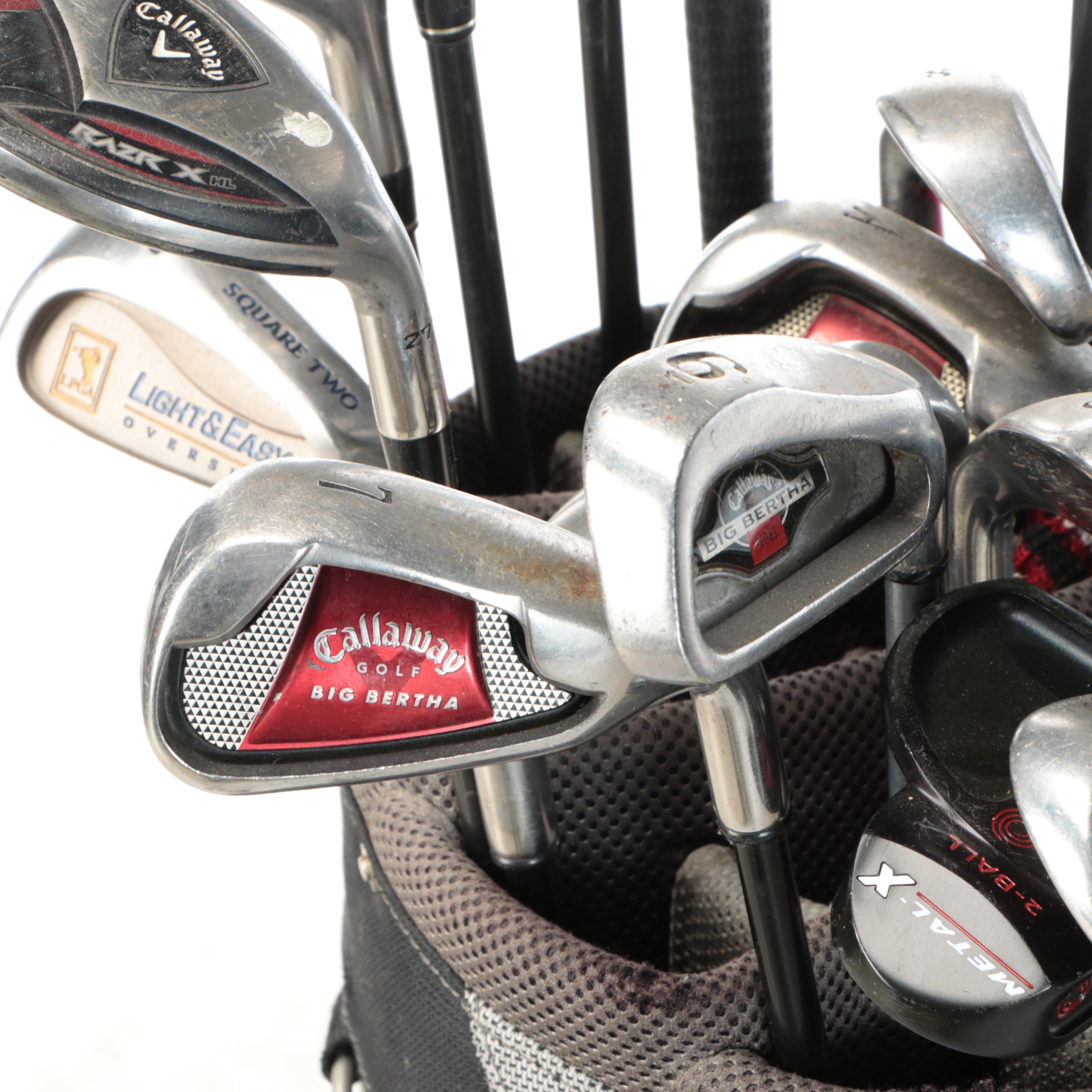 Sun Mountain Golf Bag with Callaway, Ping, and Odyssey Men's Golf Clubs