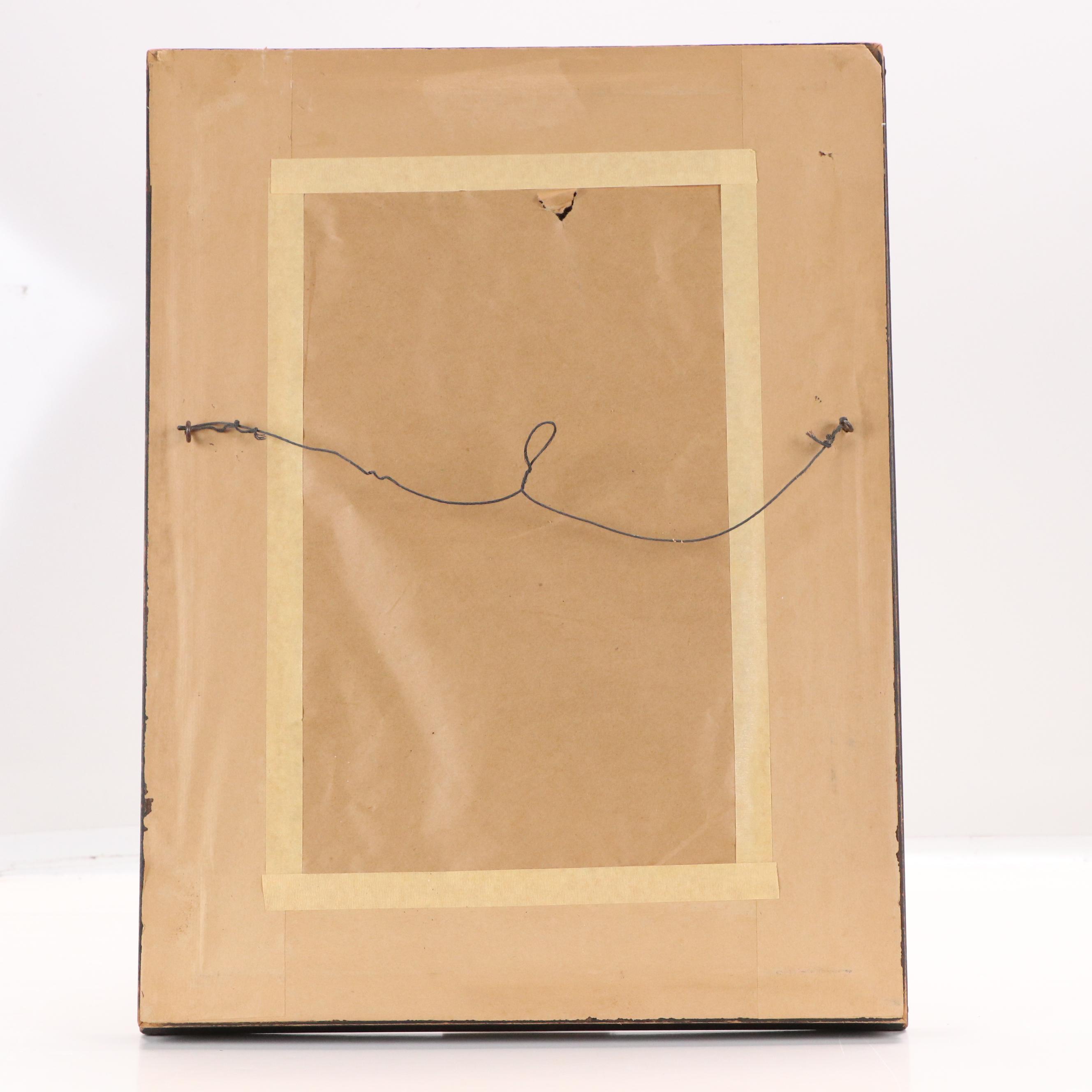 European School Lake Landscape Oil Painting, Early 20th Century