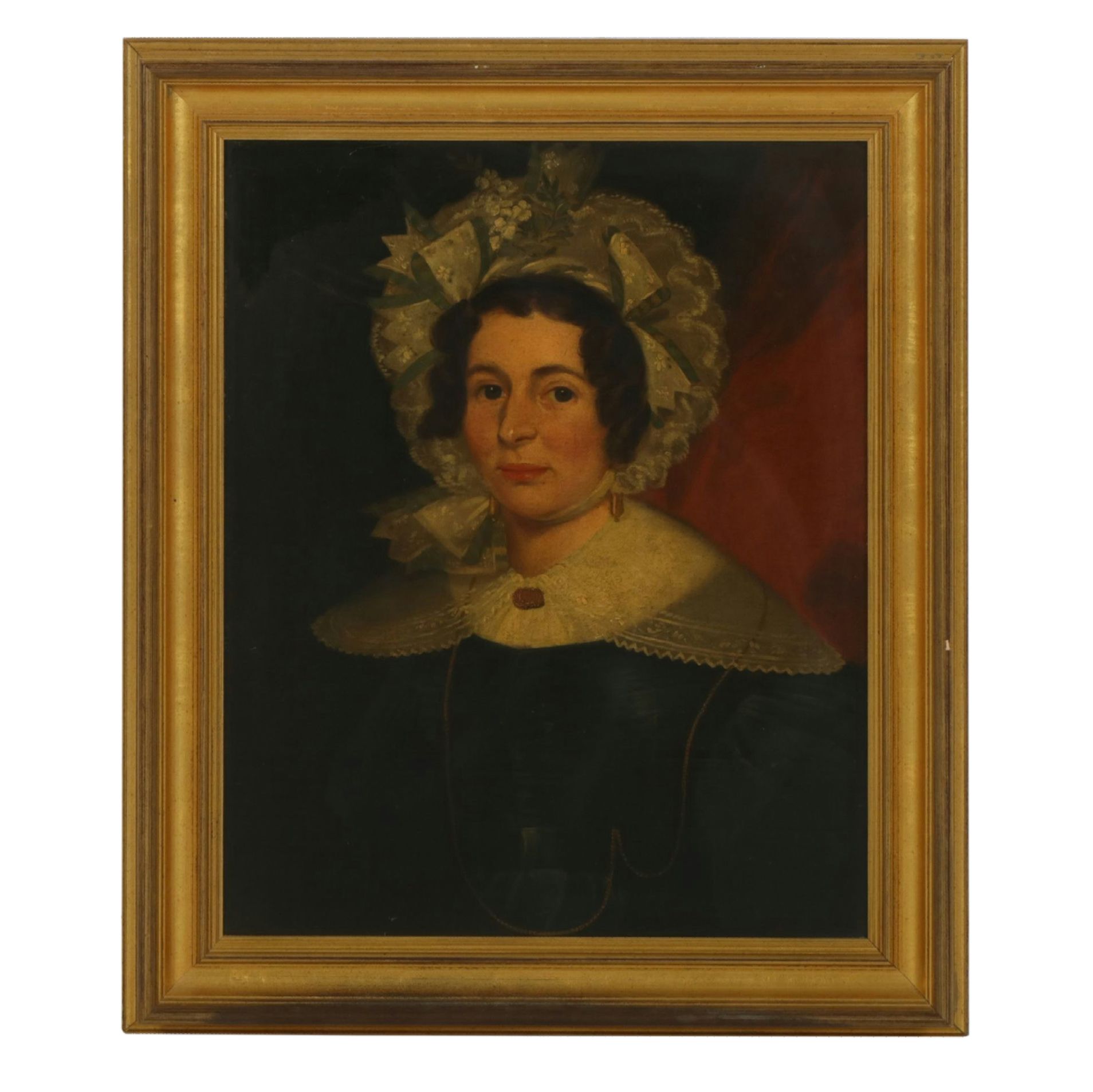 American School Portrait Oil Painting Attributed to John Wesley Jarvis