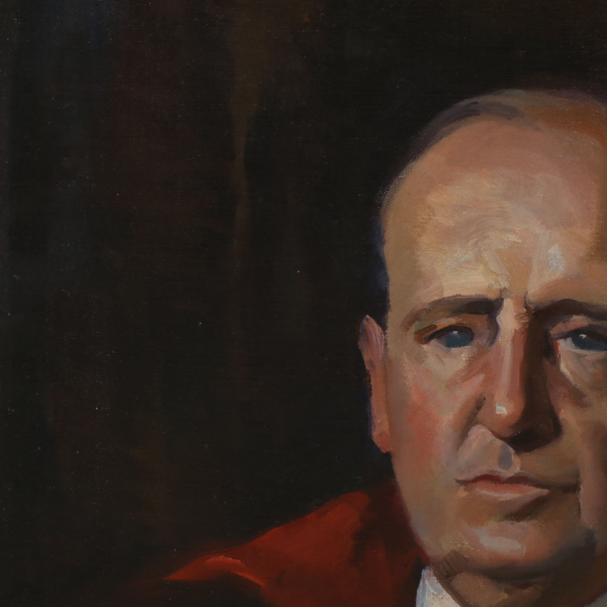 Marian Harris Portrait Oil Painting "Judge Leighton", Mid-20th Century