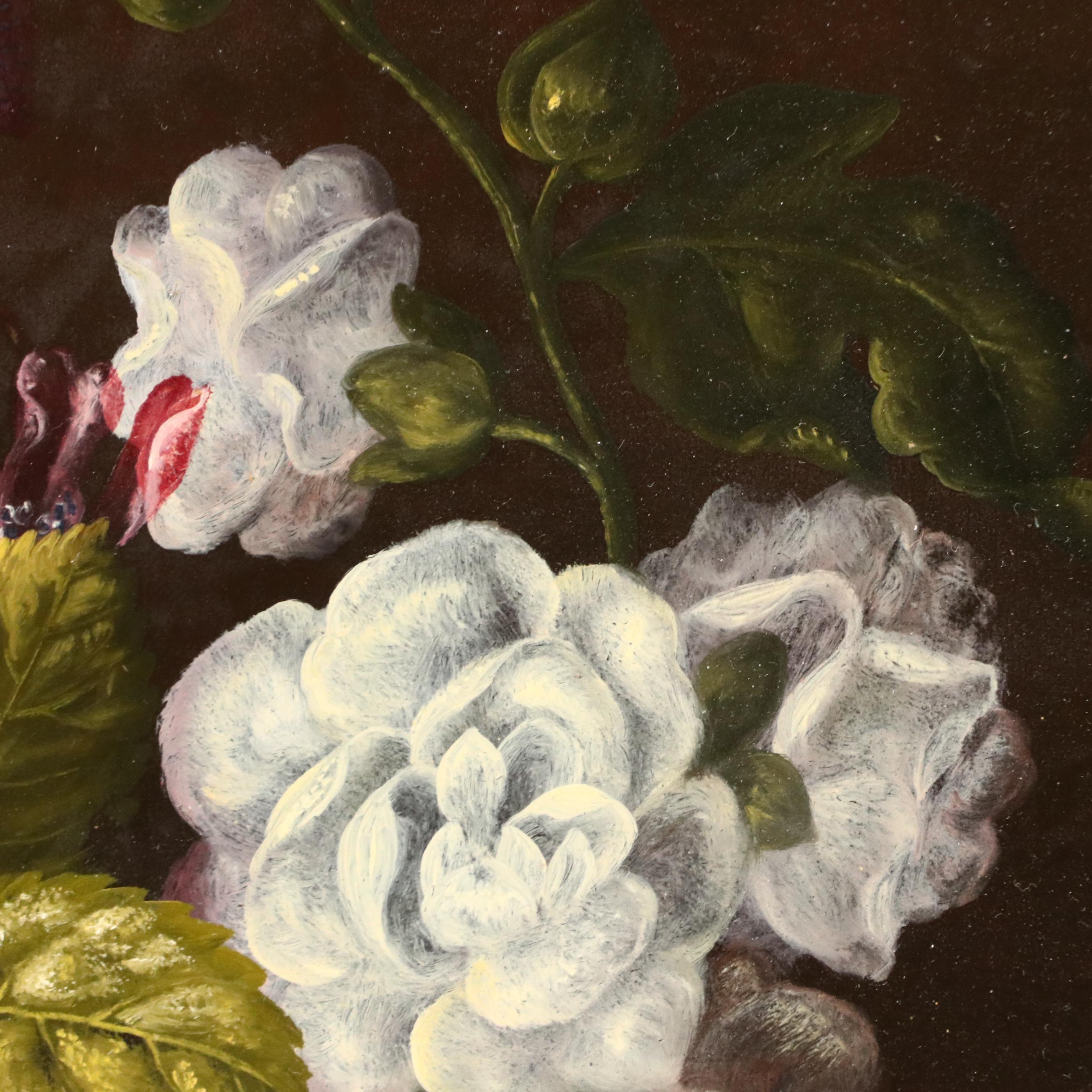 Johann Crepaz Oil Painting of Floral Still Life, Mid-20th Century