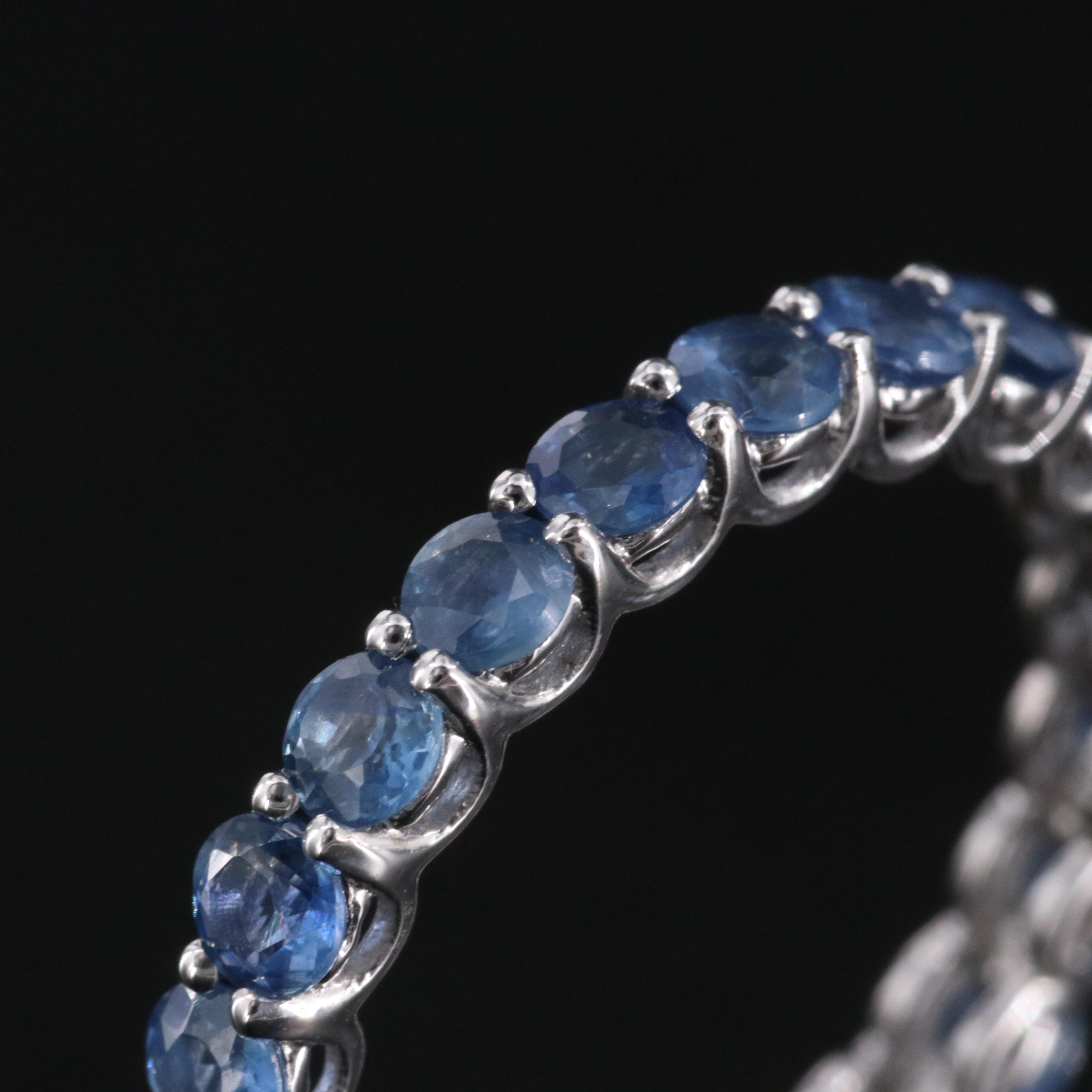 14K Sapphire Eternity Band with IGI Jewelry Report