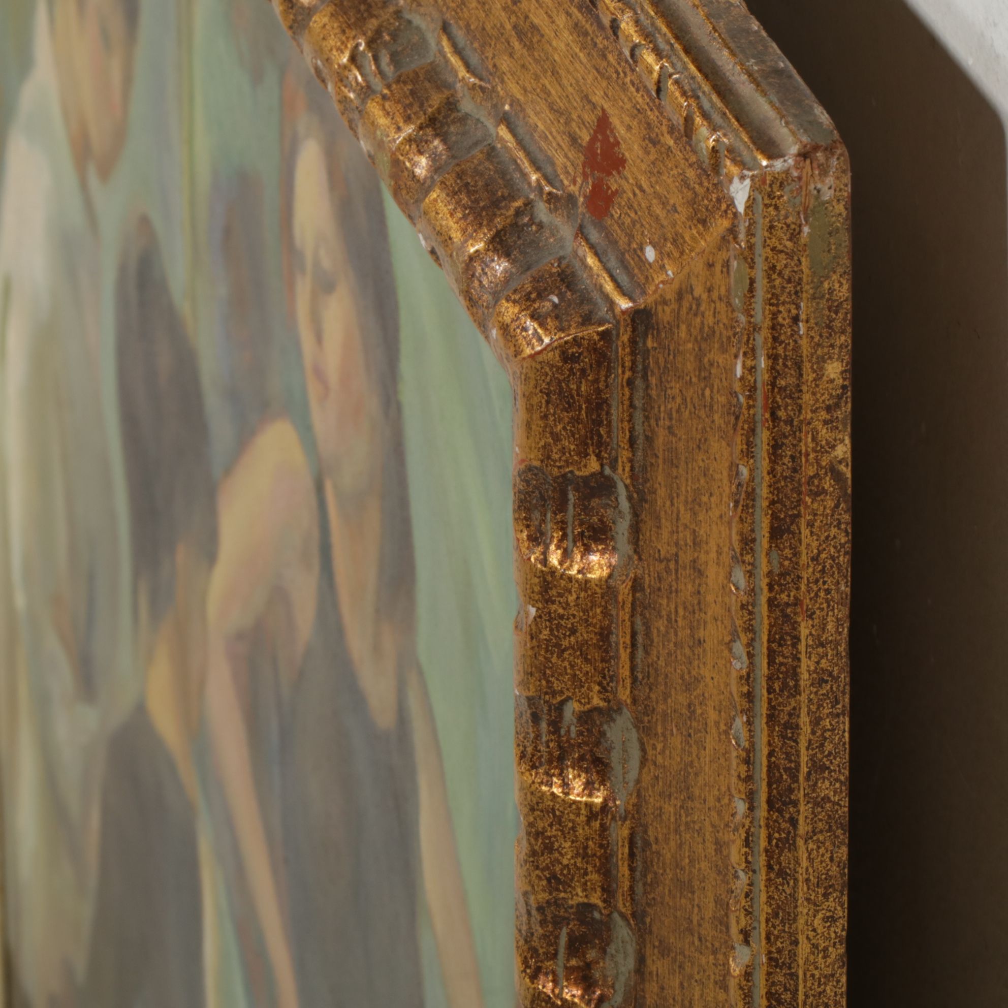 Marian D. Harris Oil Painting "Ballet Gossip", Mid-20th Century