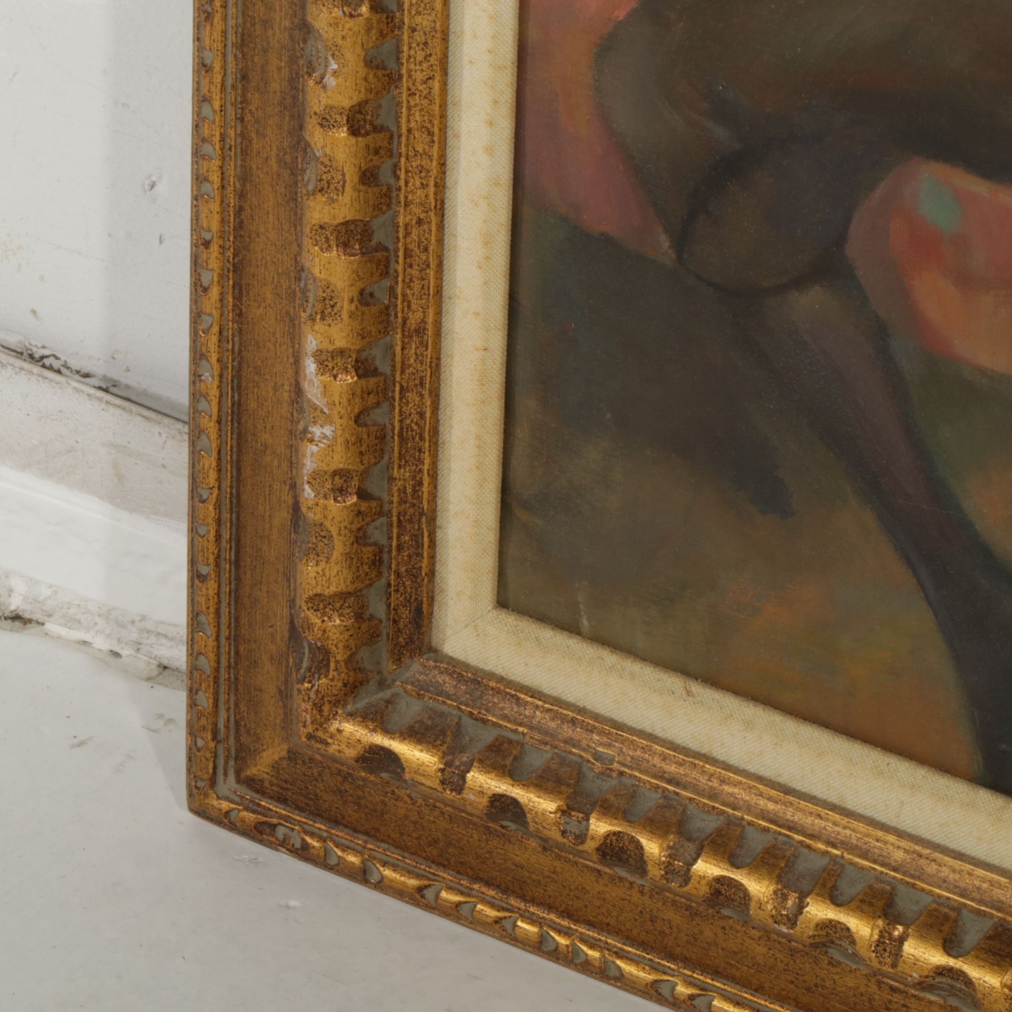 Marian D. Harris Oil Painting "Ballet Gossip", Mid-20th Century