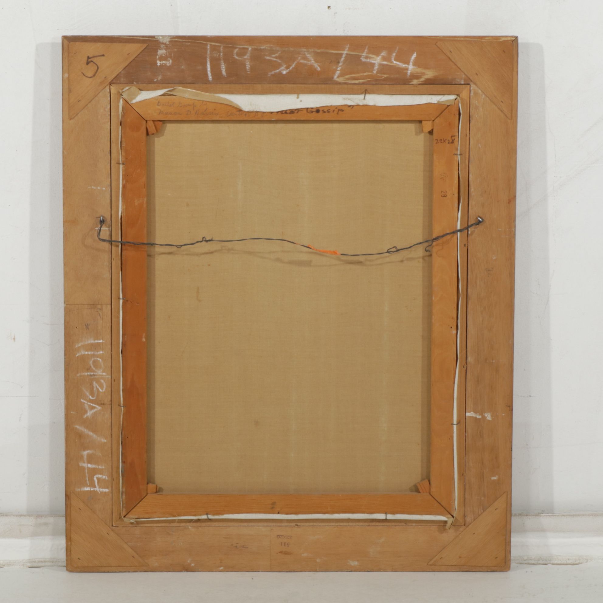 Marian D. Harris Oil Painting "Ballet Gossip", Mid-20th Century