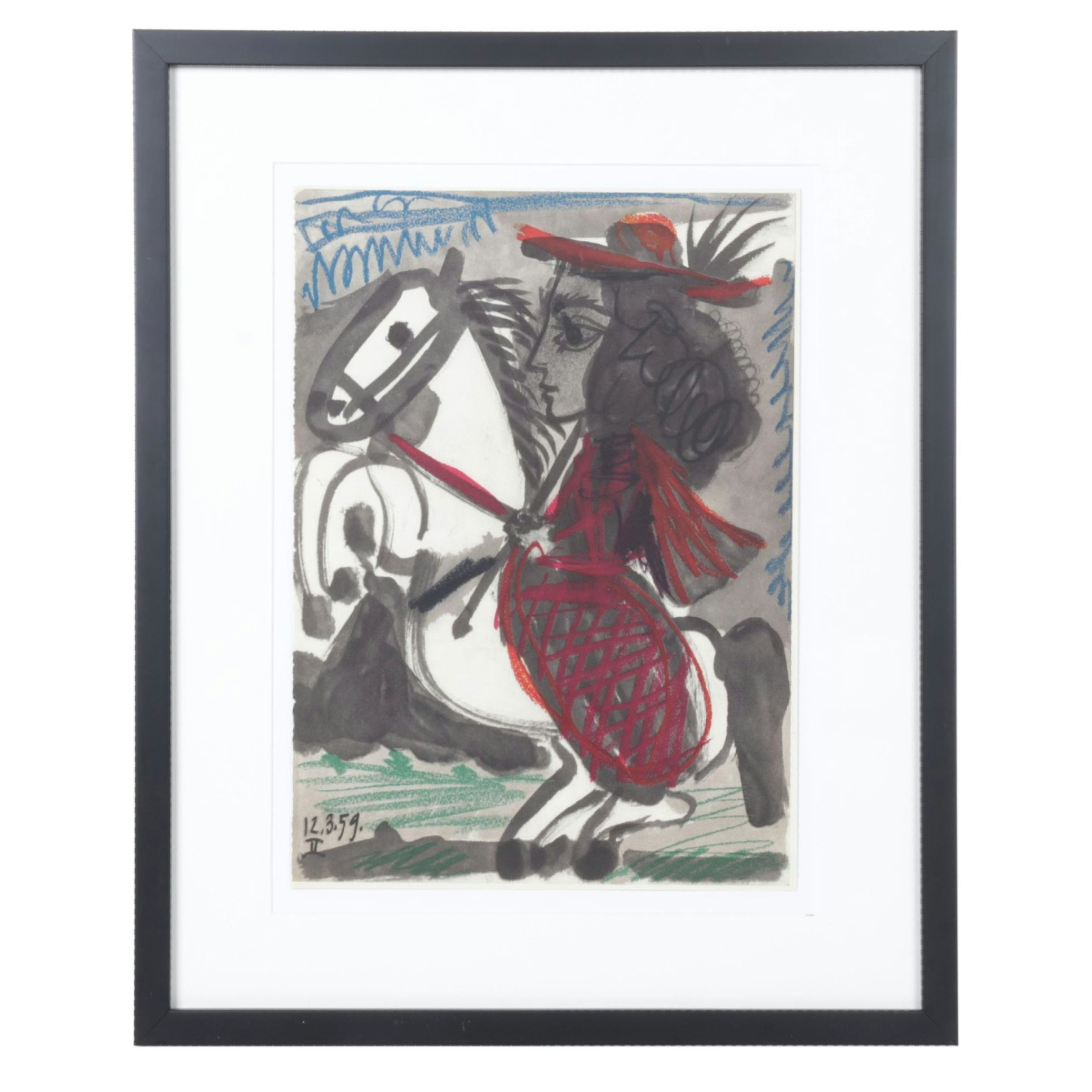 Offset Lithograph after Pablo Picasso from "Toros y Toreros" Folio