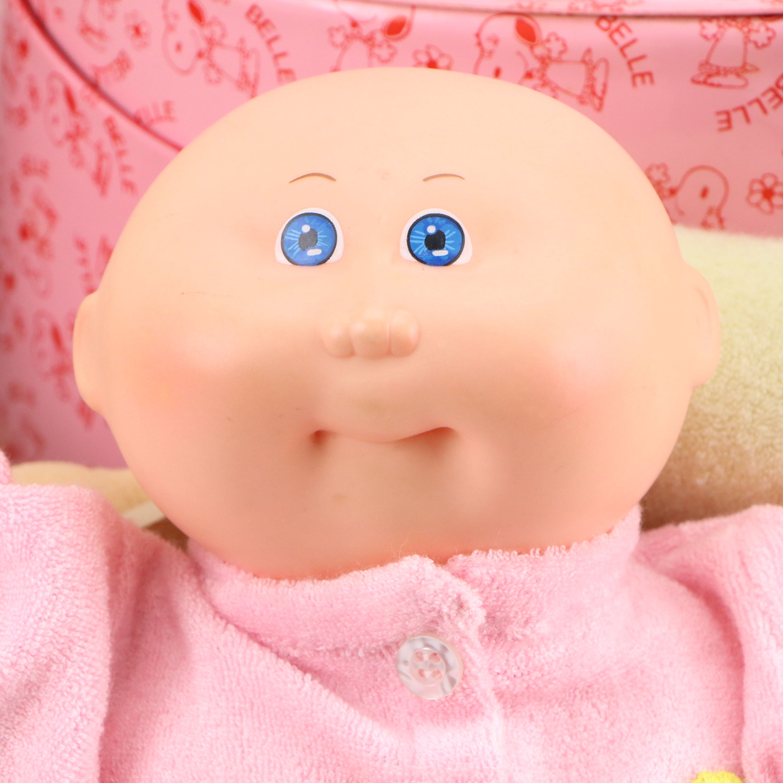 Xavier Roberts Furskins Plush Bear with Cabbage Patch Kids, 1980s