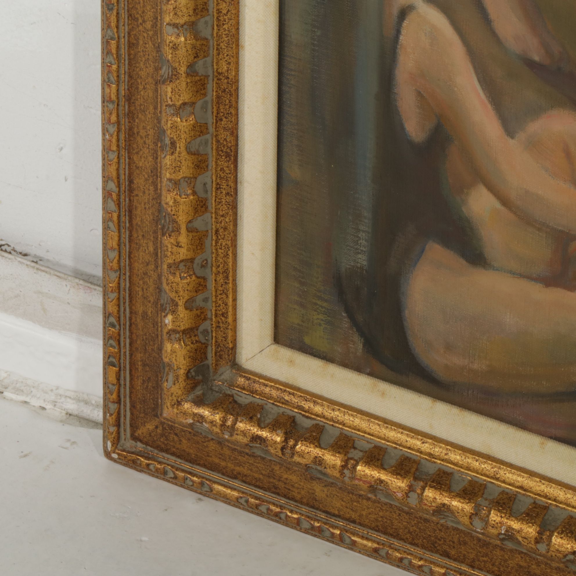 Marian D. Harris Oil Painting "Ballet Practice", Mid-20th Century