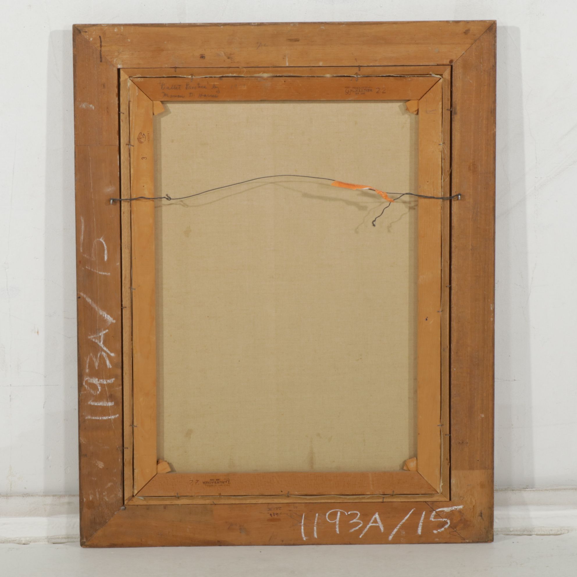 Marian D. Harris Oil Painting "Ballet Practice", Mid-20th Century