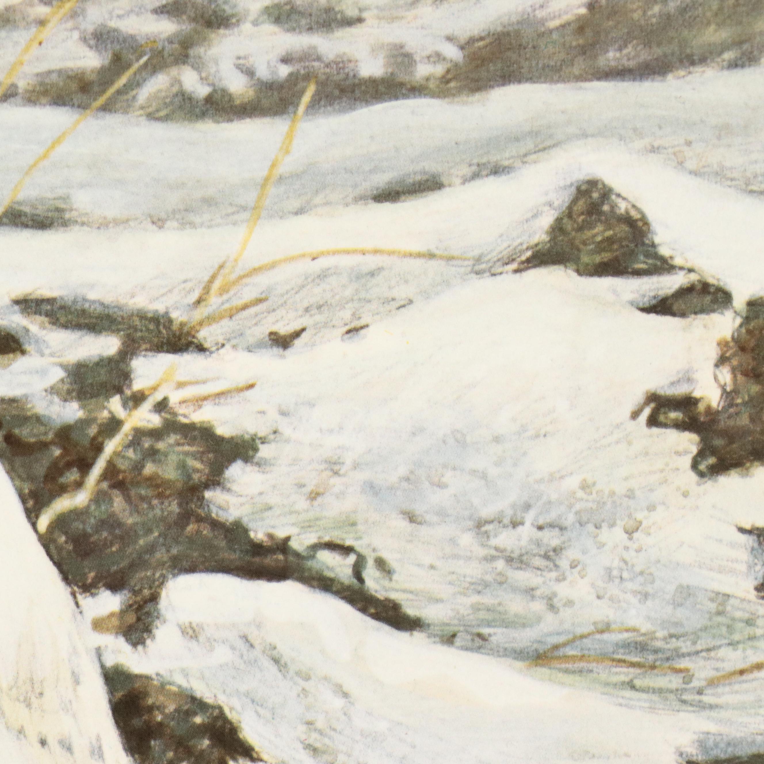Robert M. Bateman Offset Lithograph "Plowed Field - Snowy Owl," 1987