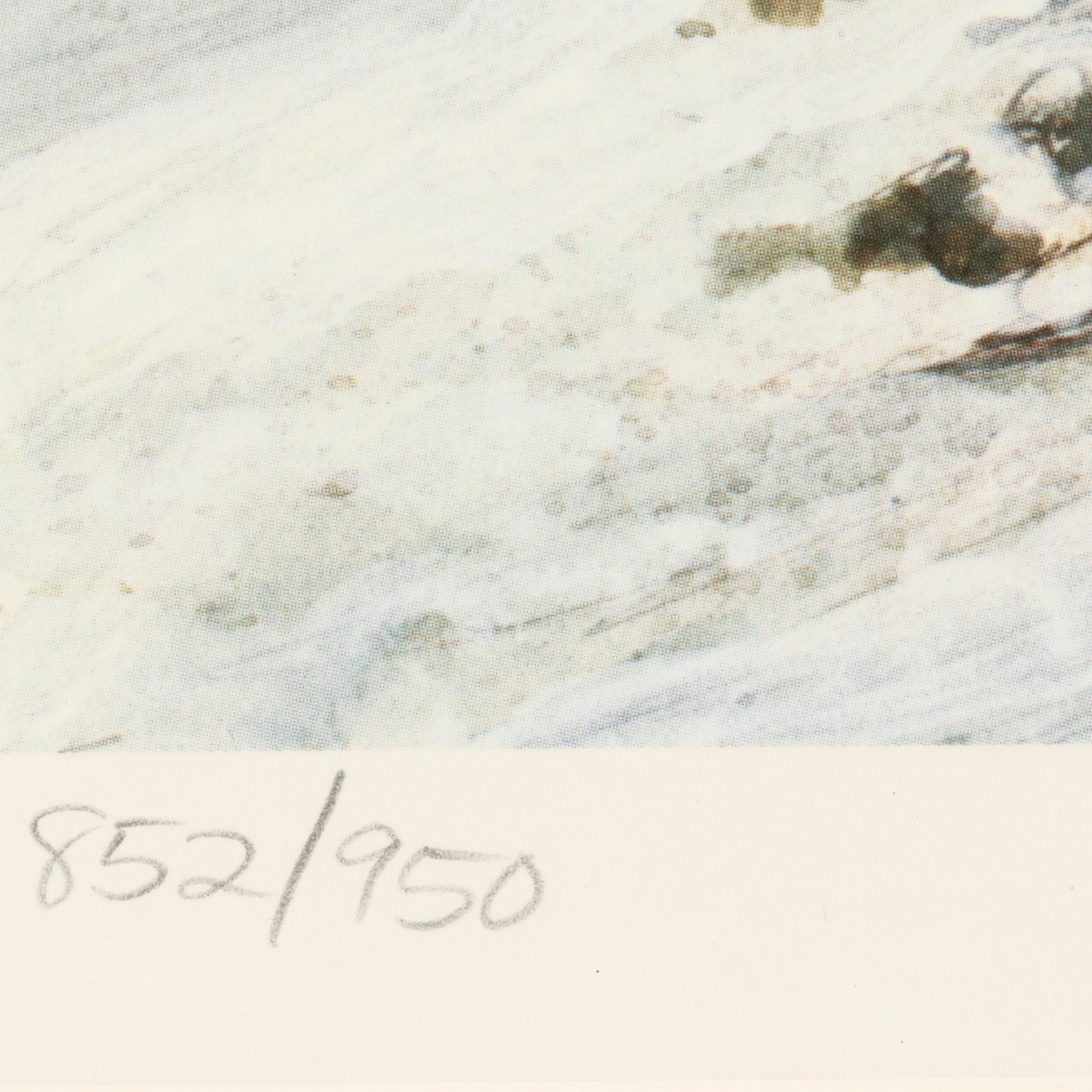 Robert M. Bateman Offset Lithograph "Plowed Field - Snowy Owl," 1987