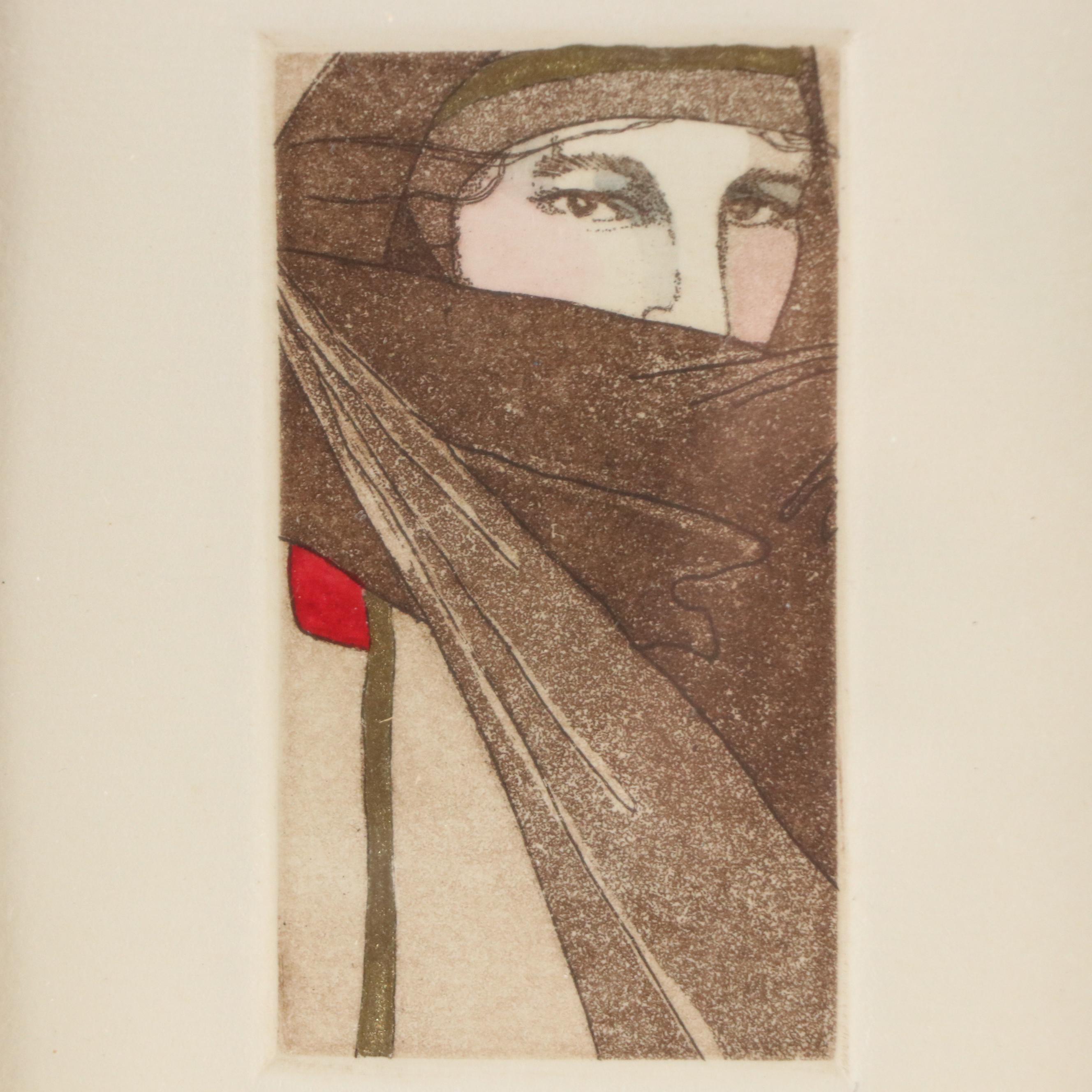 Dawn Marie Hand-Colored Aquatint "Wisdom"