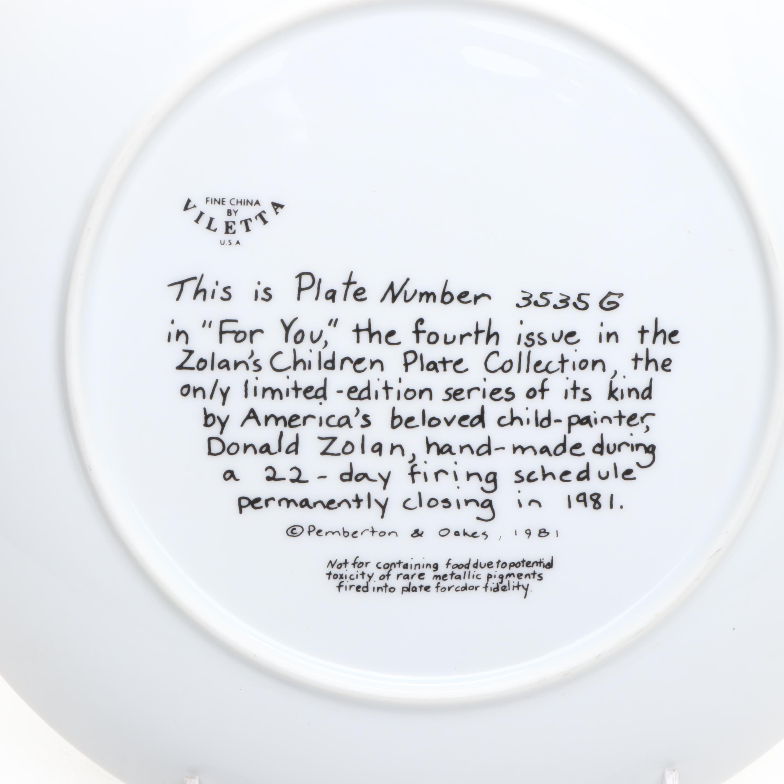 Limoges-Turgot "Durand's Children" and More Limited Edition Plates, 1980s