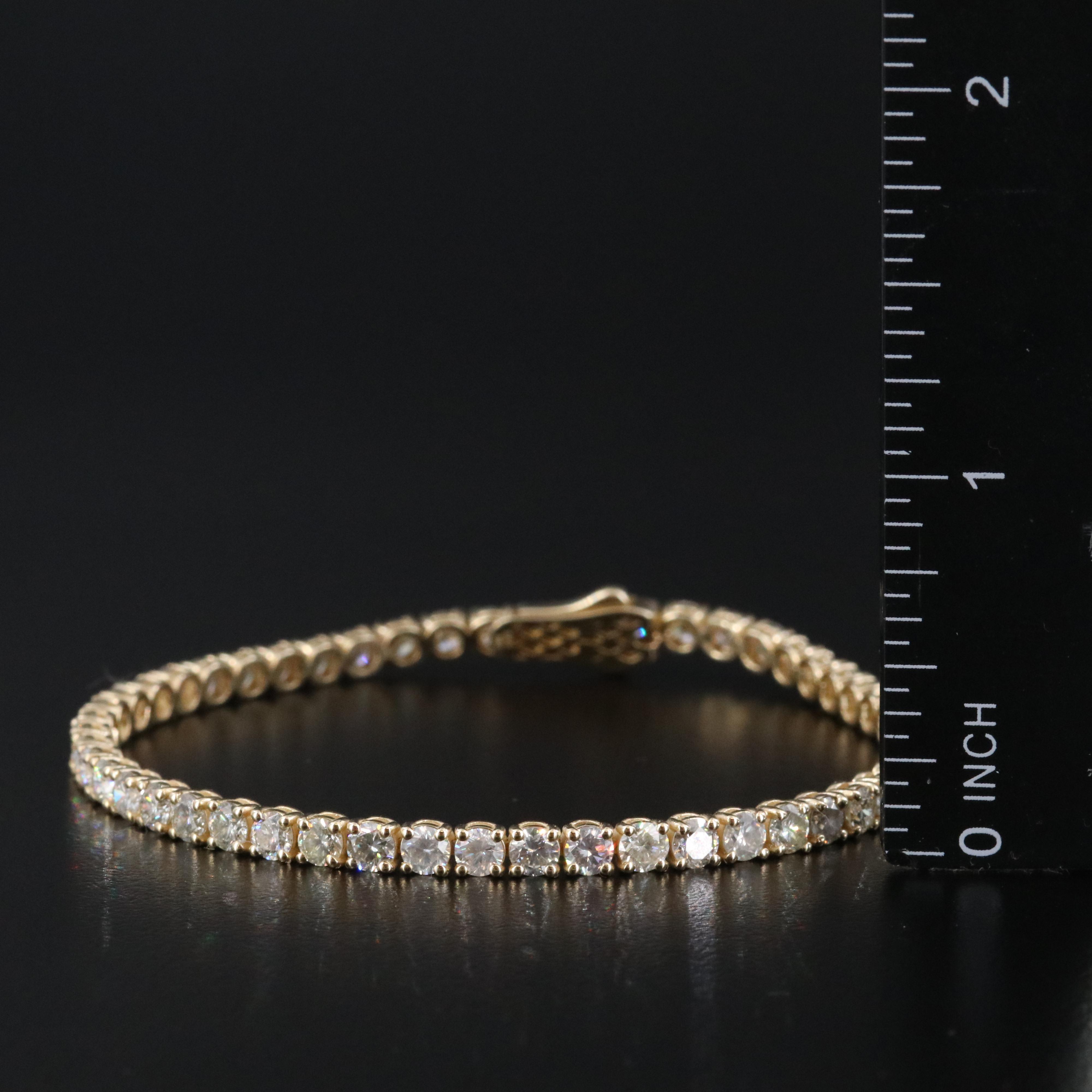 14K 7.07 CTW Diamond Line Bracelet with IGI Jewelry Report