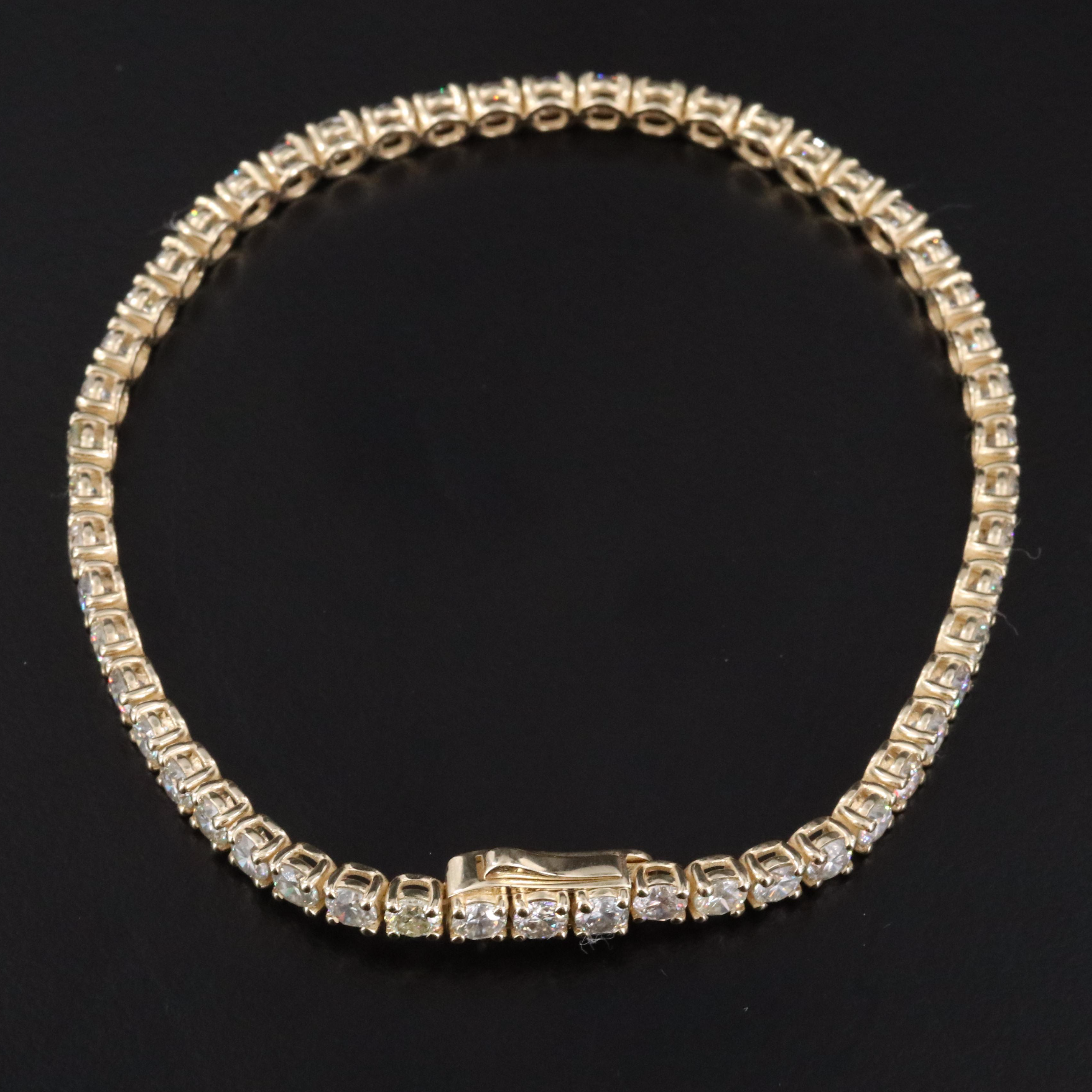 14K 7.07 CTW Diamond Line Bracelet with IGI Jewelry Report