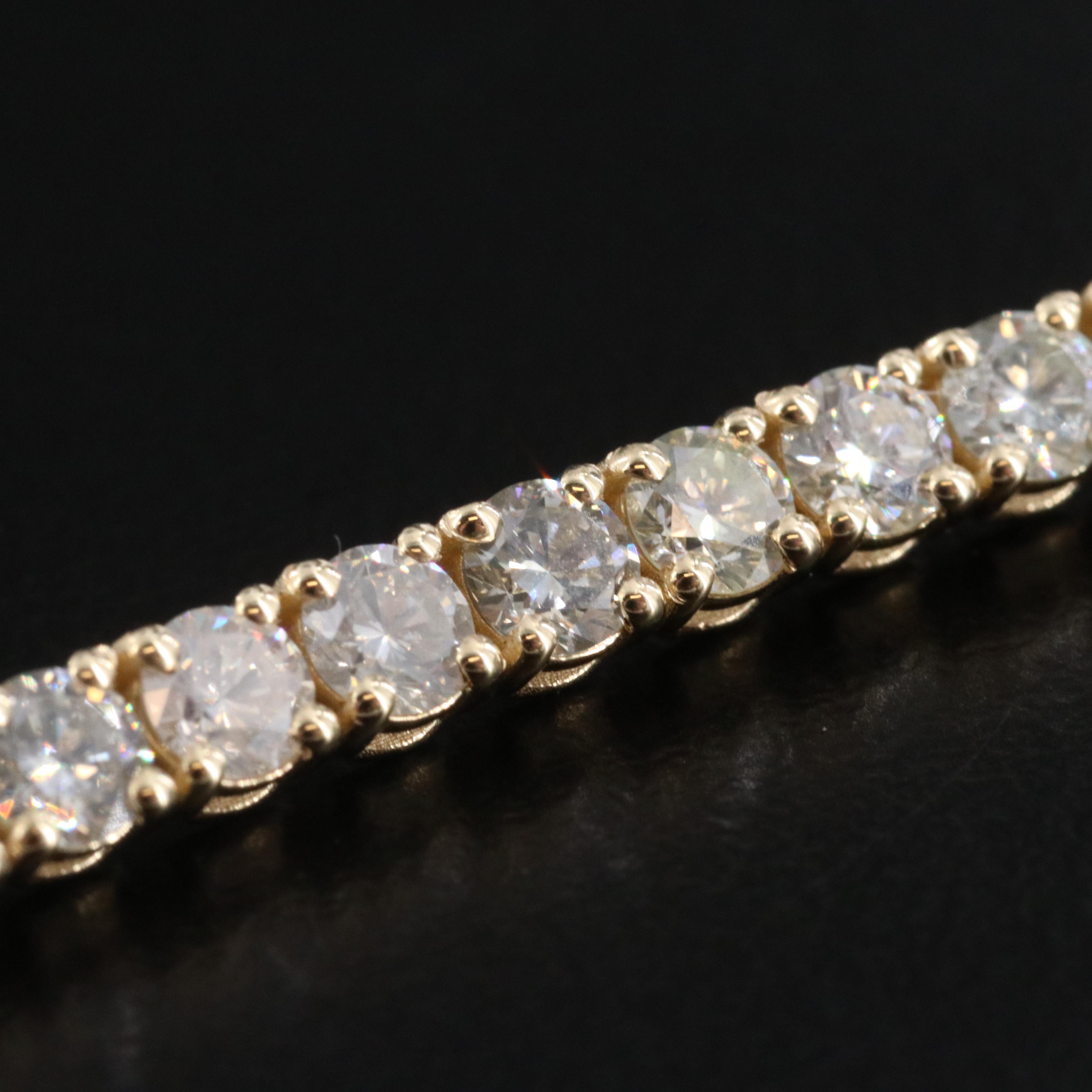 14K 7.07 CTW Diamond Line Bracelet with IGI Jewelry Report