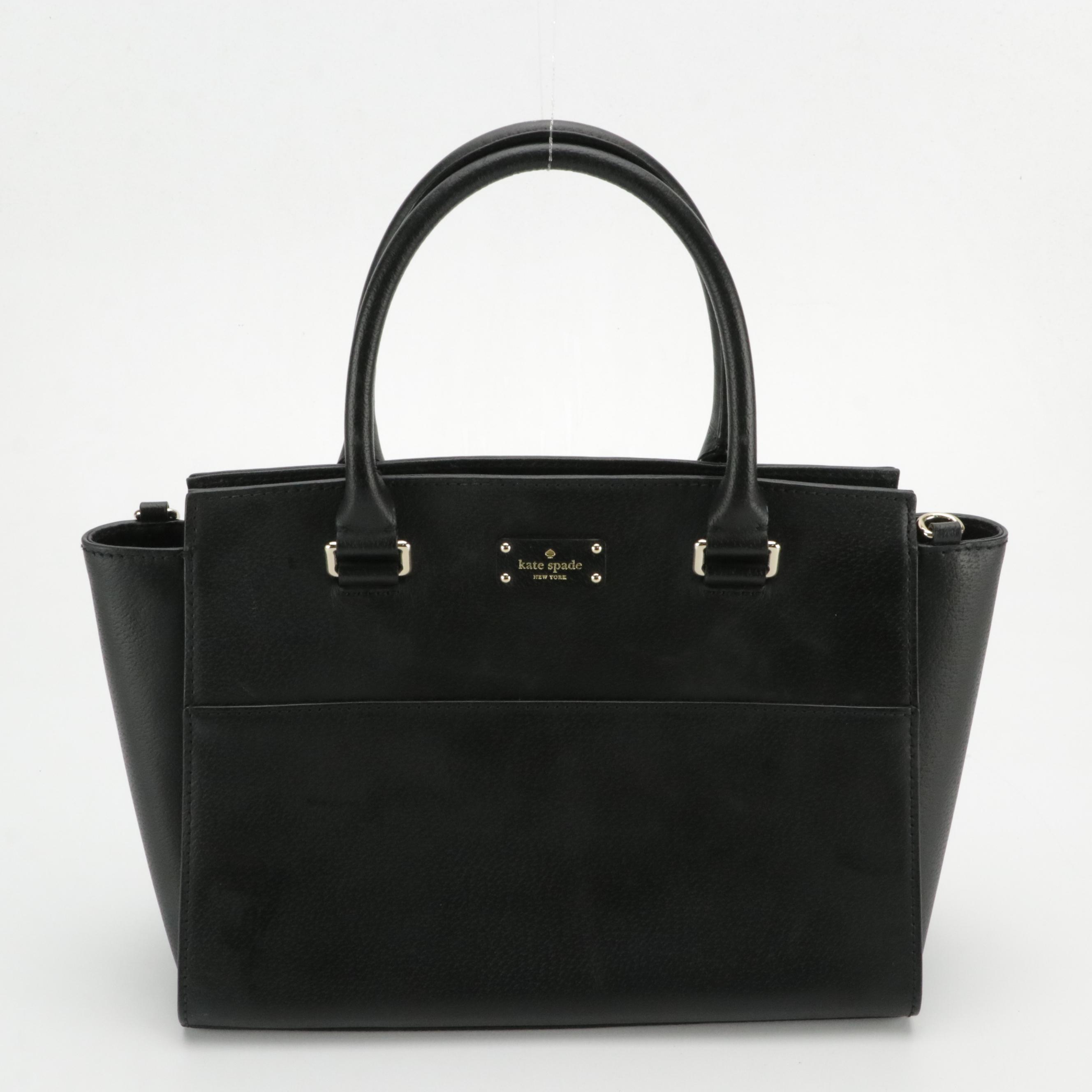 Kate Spade Black Leather Grove Street Lana and Staci Colorblocked Two-Way Bags