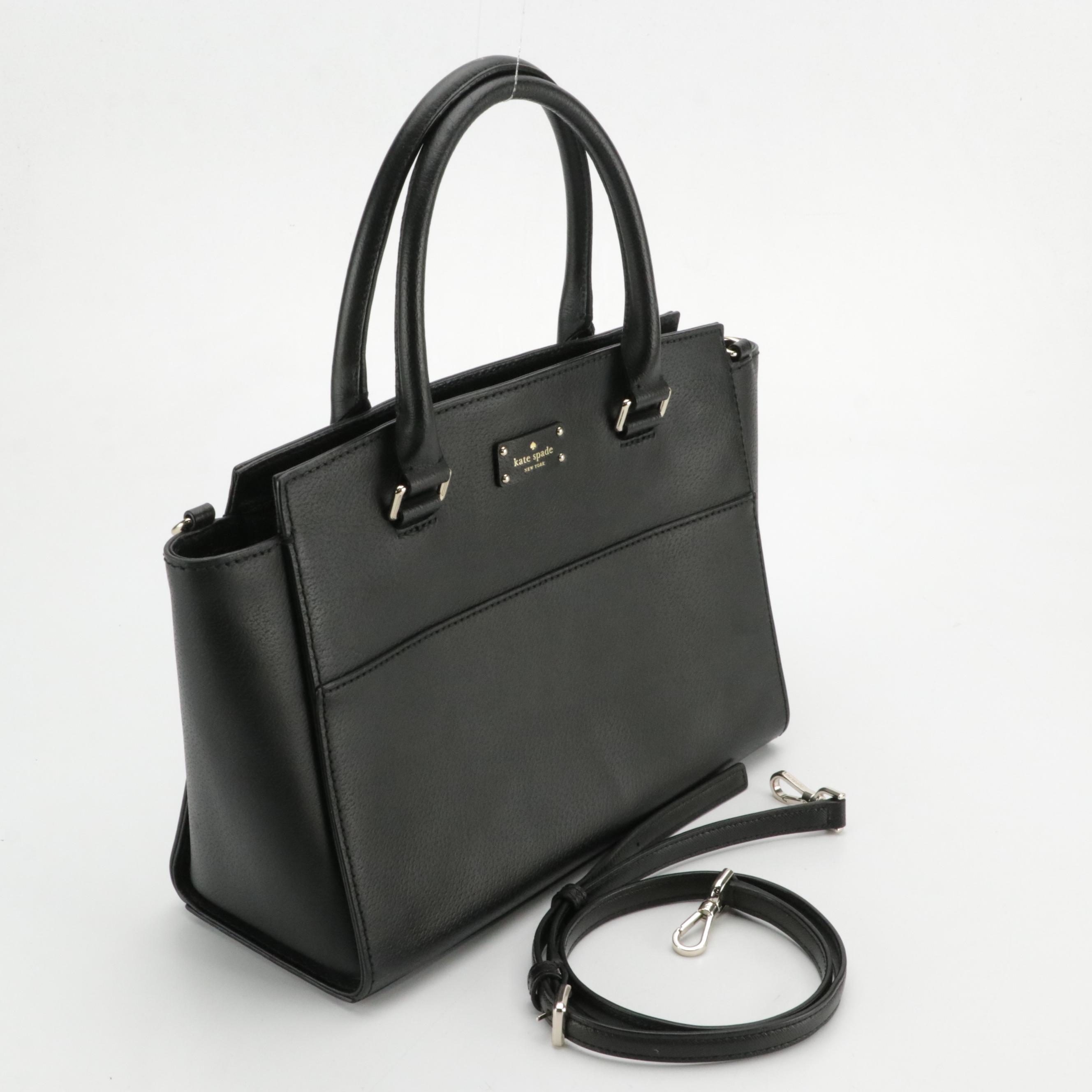 Kate Spade Black Leather Grove Street Lana and Staci Colorblocked Two-Way Bags