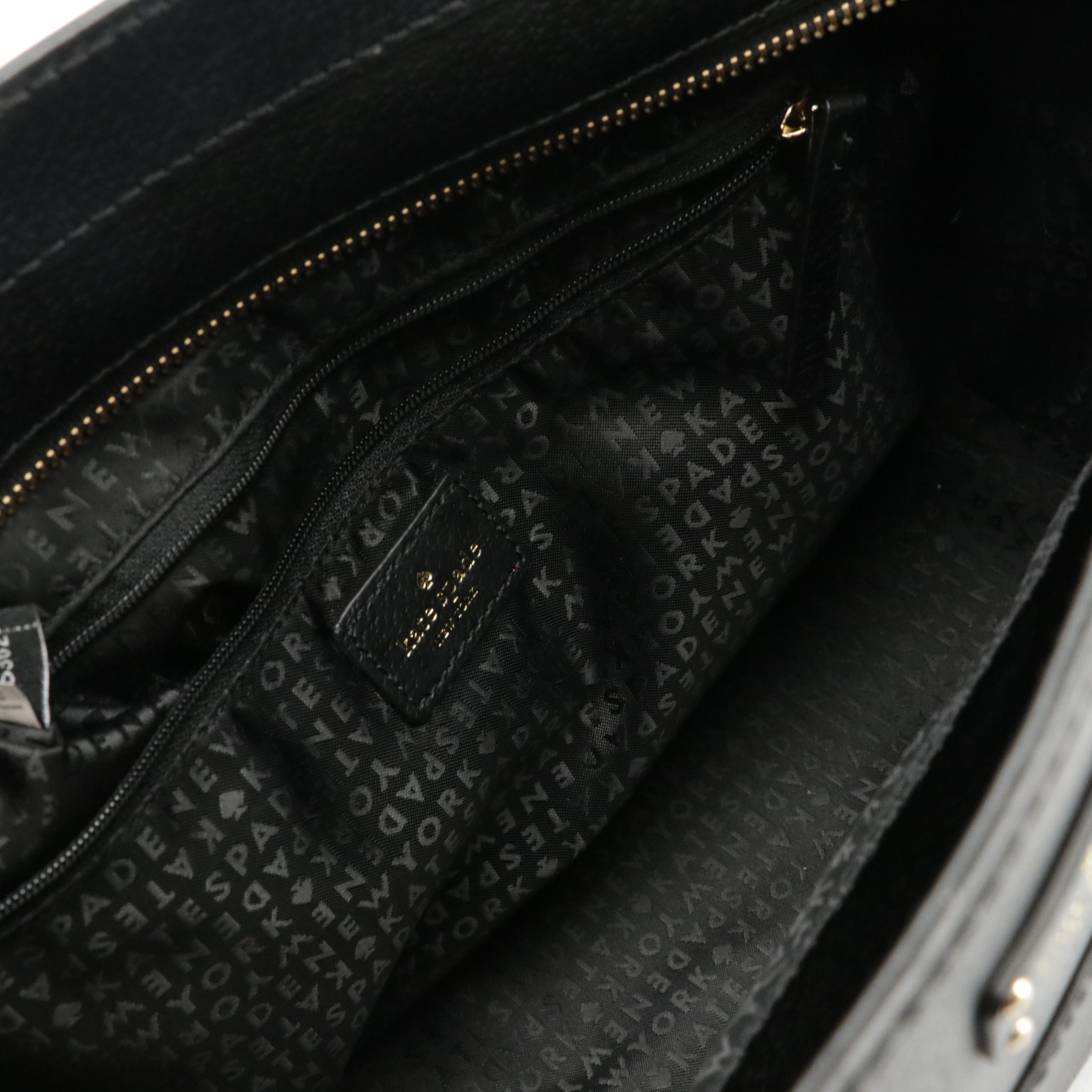 Kate Spade Black Leather Grove Street Lana and Staci Colorblocked Two-Way Bags