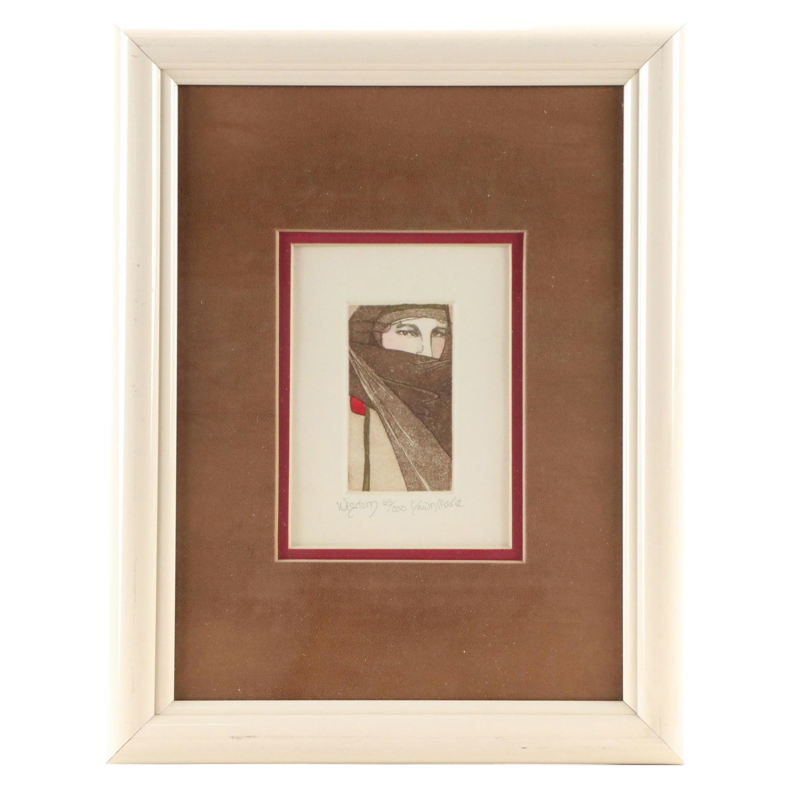 Dawn Marie Hand-Colored Aquatint "Wisdom"