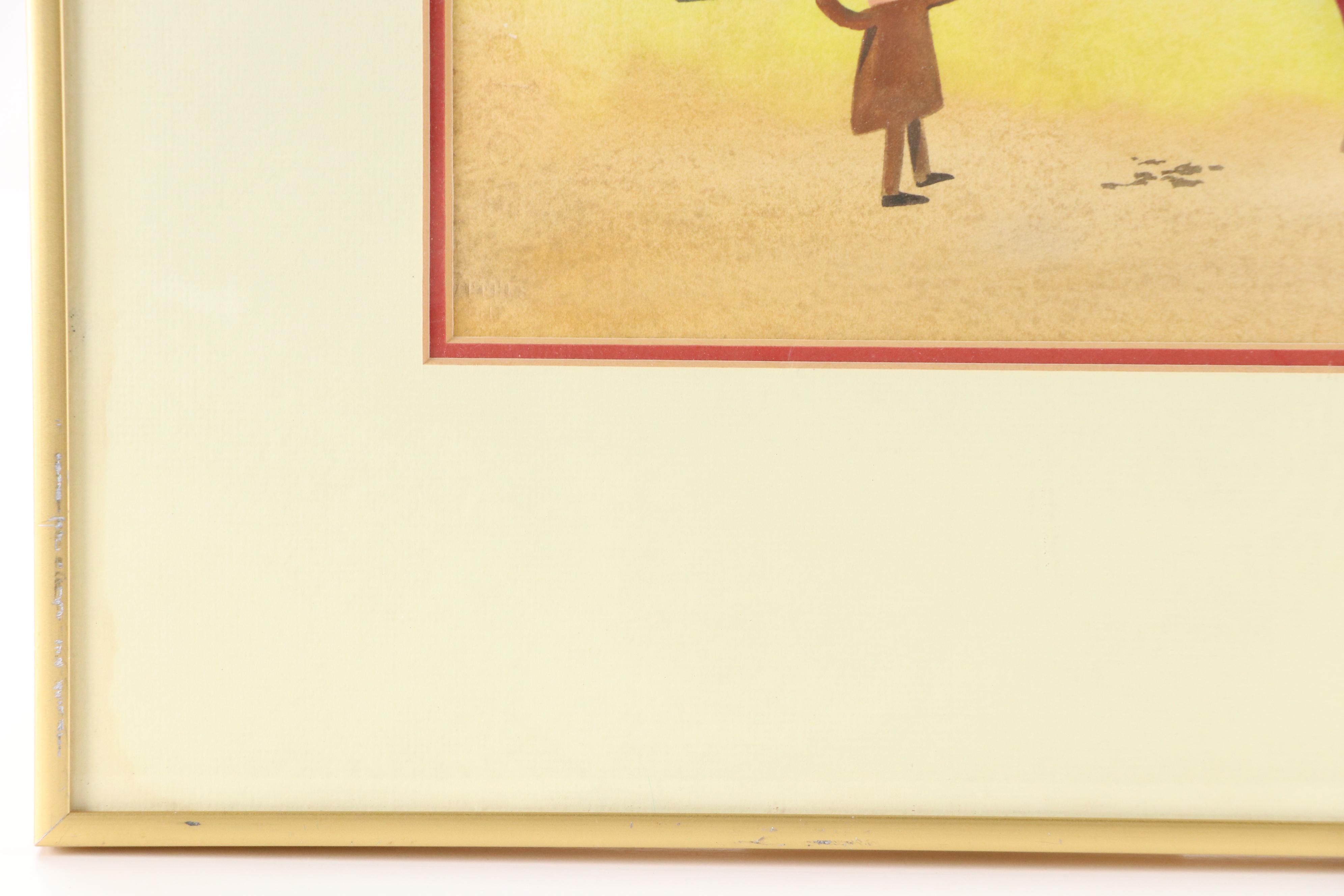 Whimsical Watercolor Painting "Heart of an Artist"