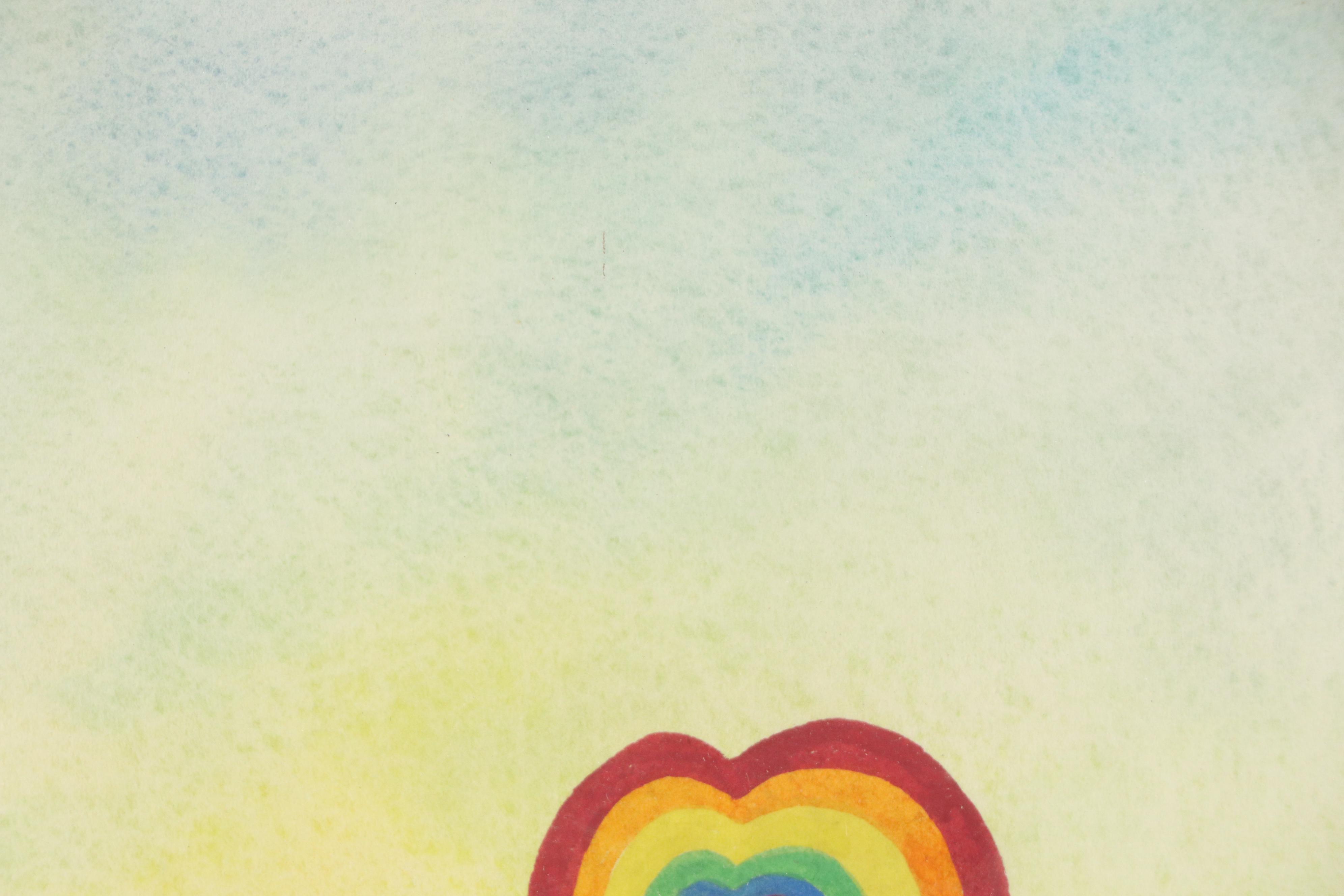 Whimsical Watercolor Painting "Heart of an Artist"