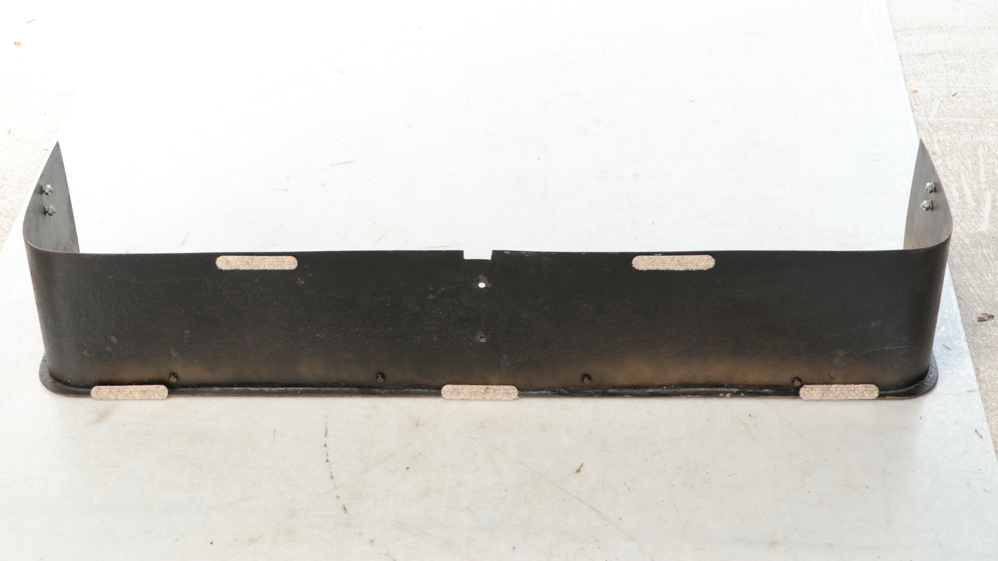 "Home Sweet Home" Gilt Finish Cast Metal Fireplace Fender