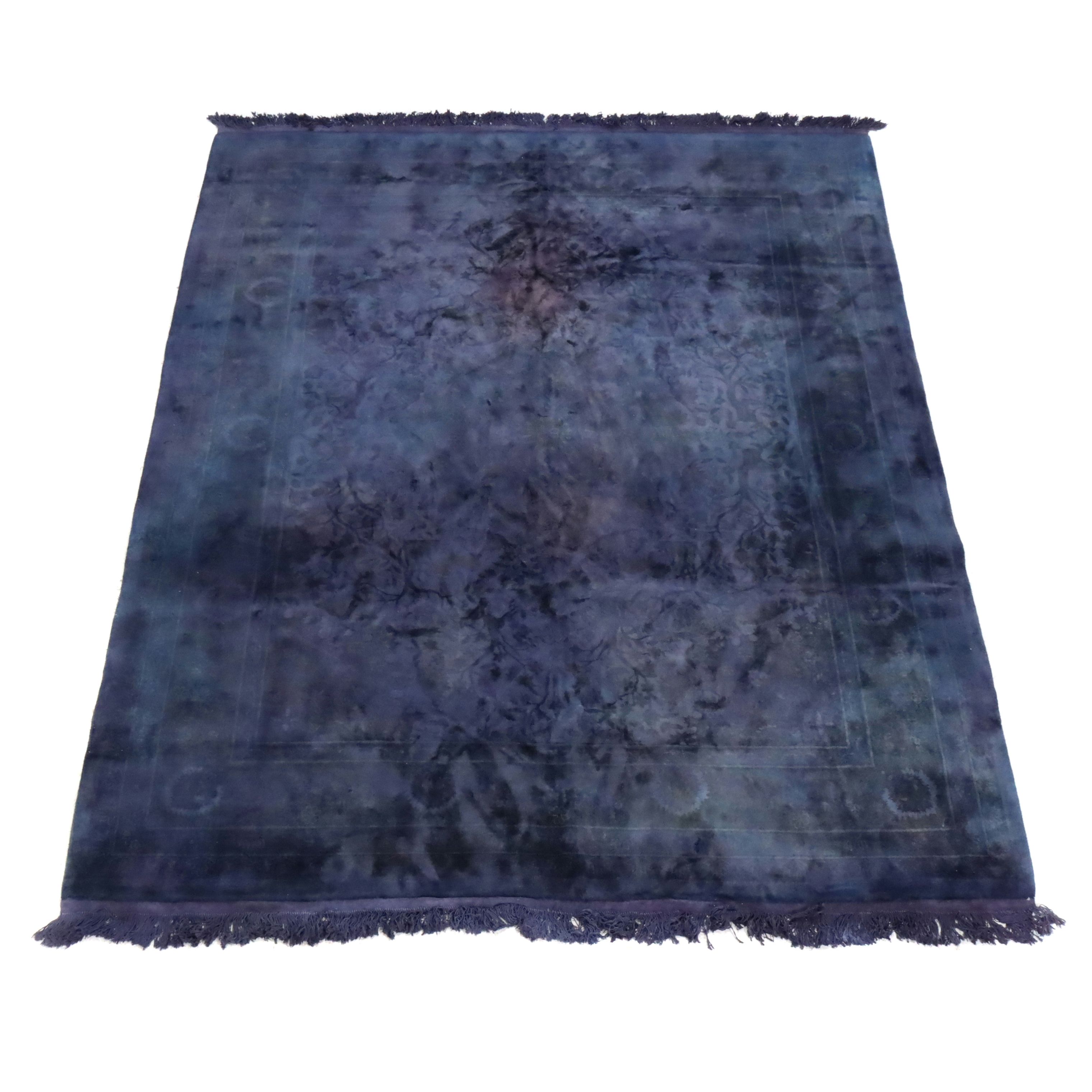 7'11 x 10'6 Hand-Knotted Persian Overdyed Area Rug