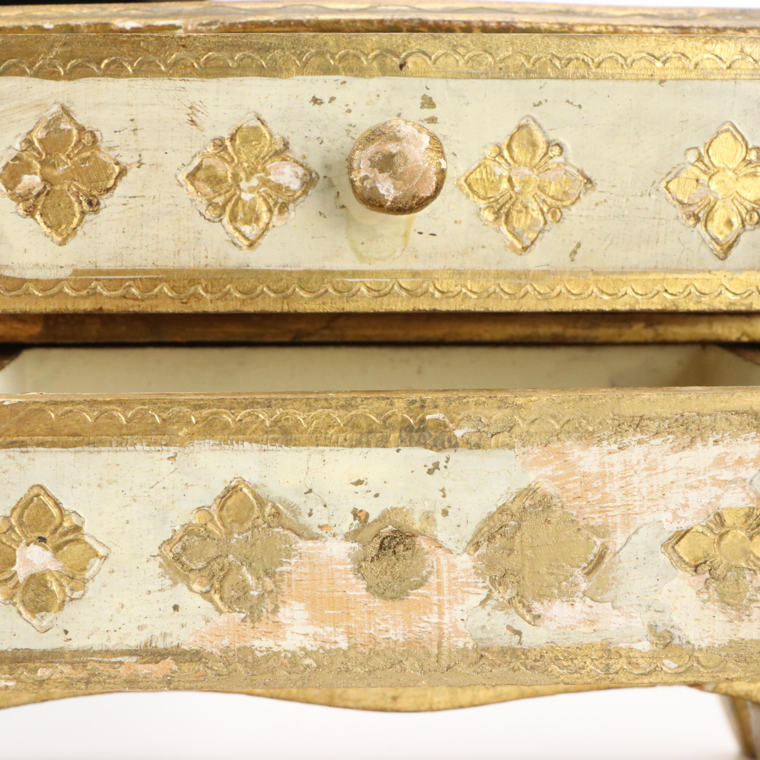 Florentine Gilt Miniature Dresser Jewelry Boxes and Other Italian Wood Décor