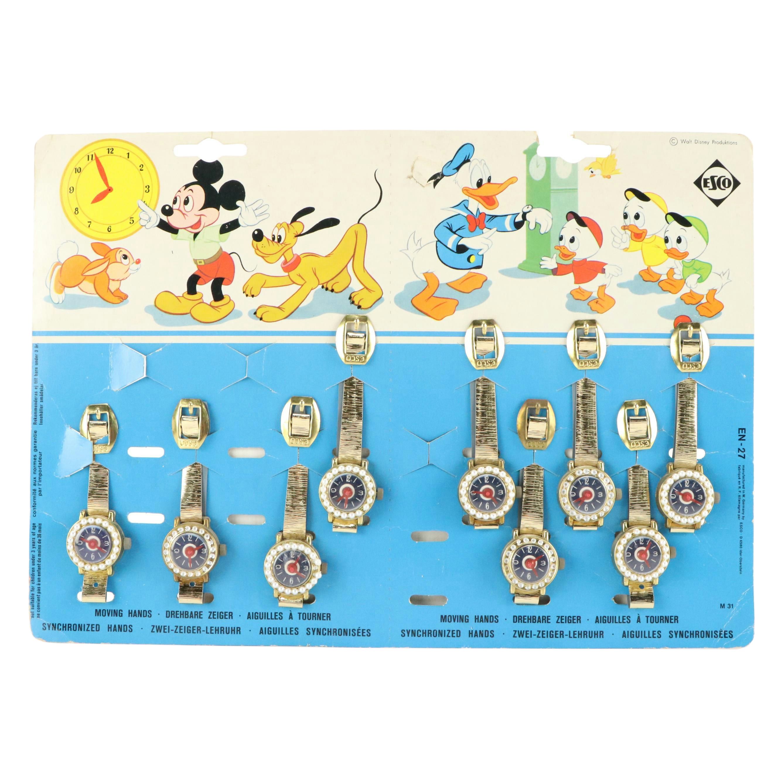 Esco Walt Disney Wrist Watches, Mid to Late 20th Century