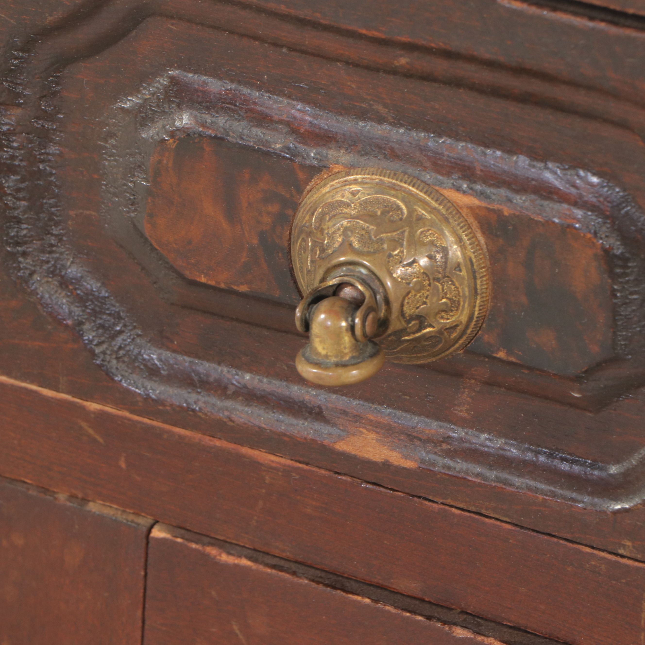 Antique Victorian Mahogany Washstand with Marble Top