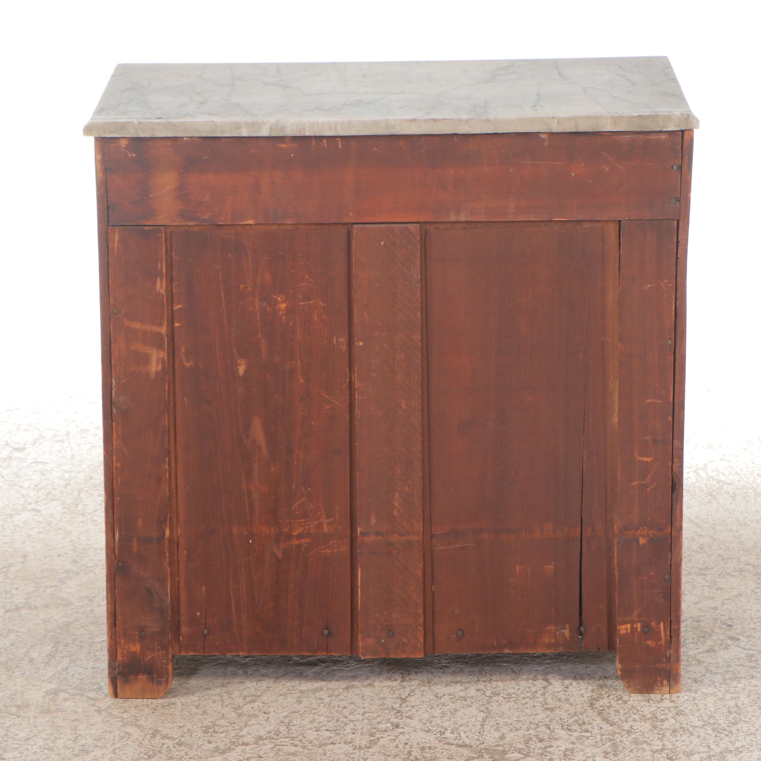 Antique Victorian Mahogany Washstand with Marble Top