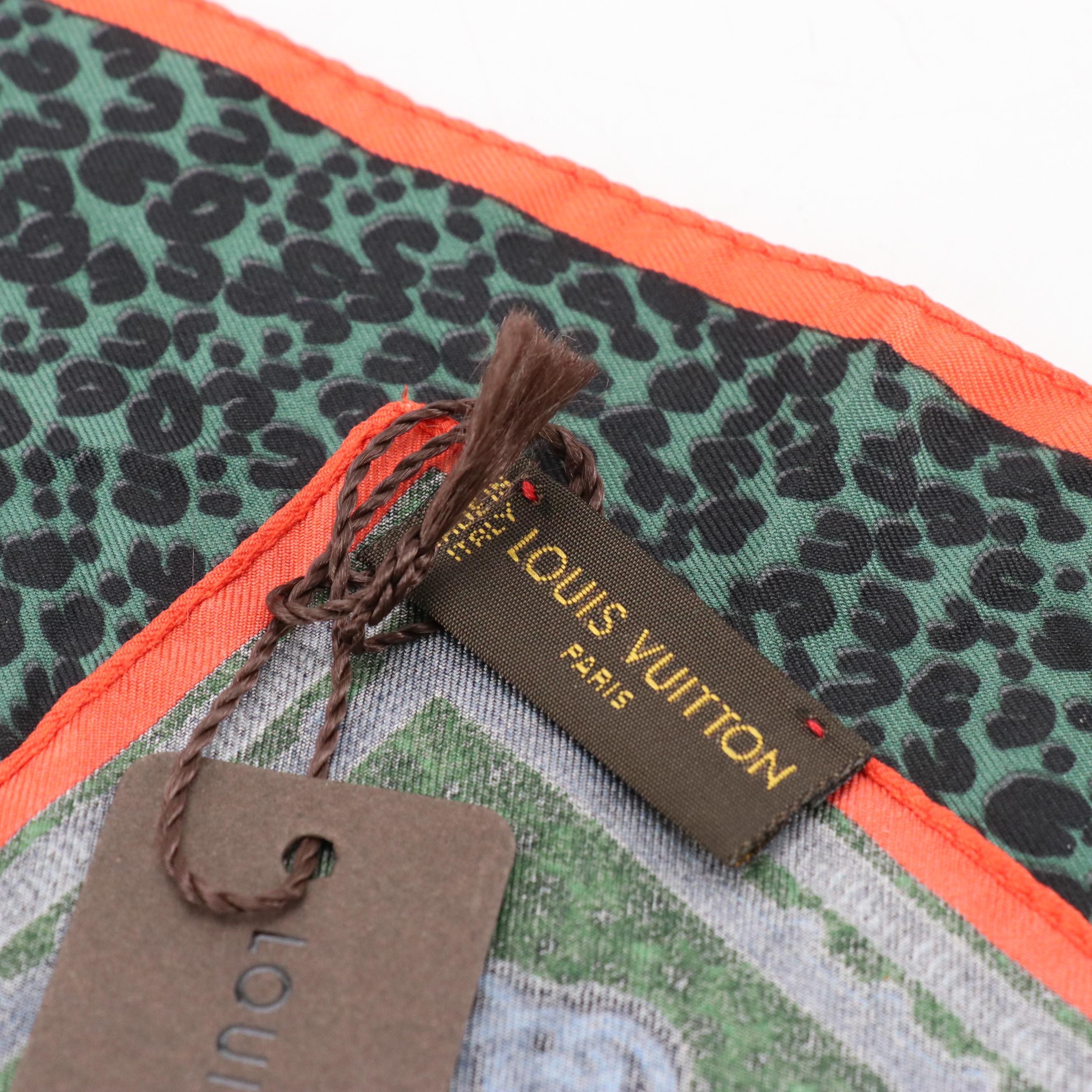Louis Vuitton X Stephen Sprouse Leopard Printed Pocket Square