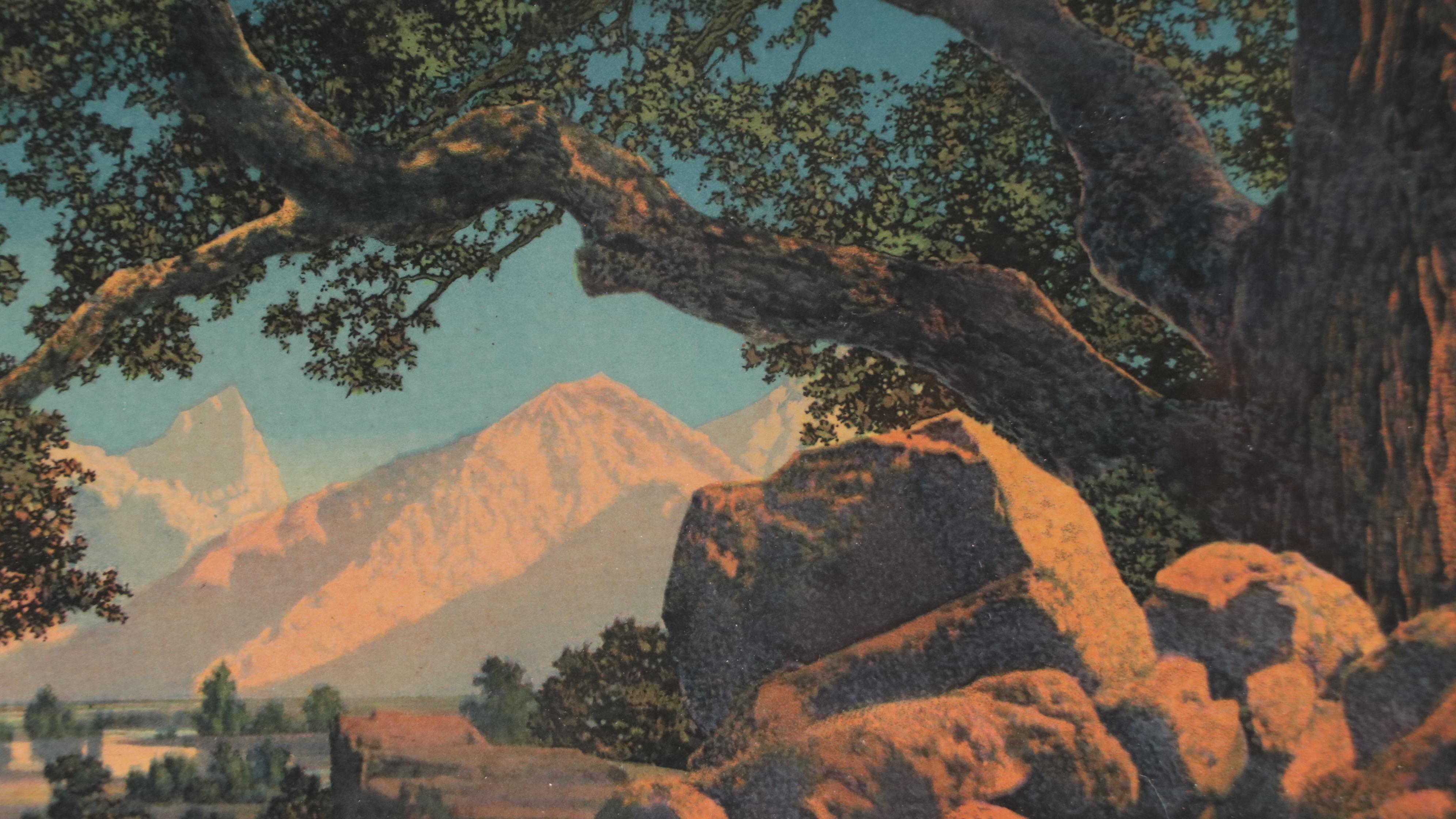 Maxfield Parrish Offset Lithograph "Rubaiyat," 1917