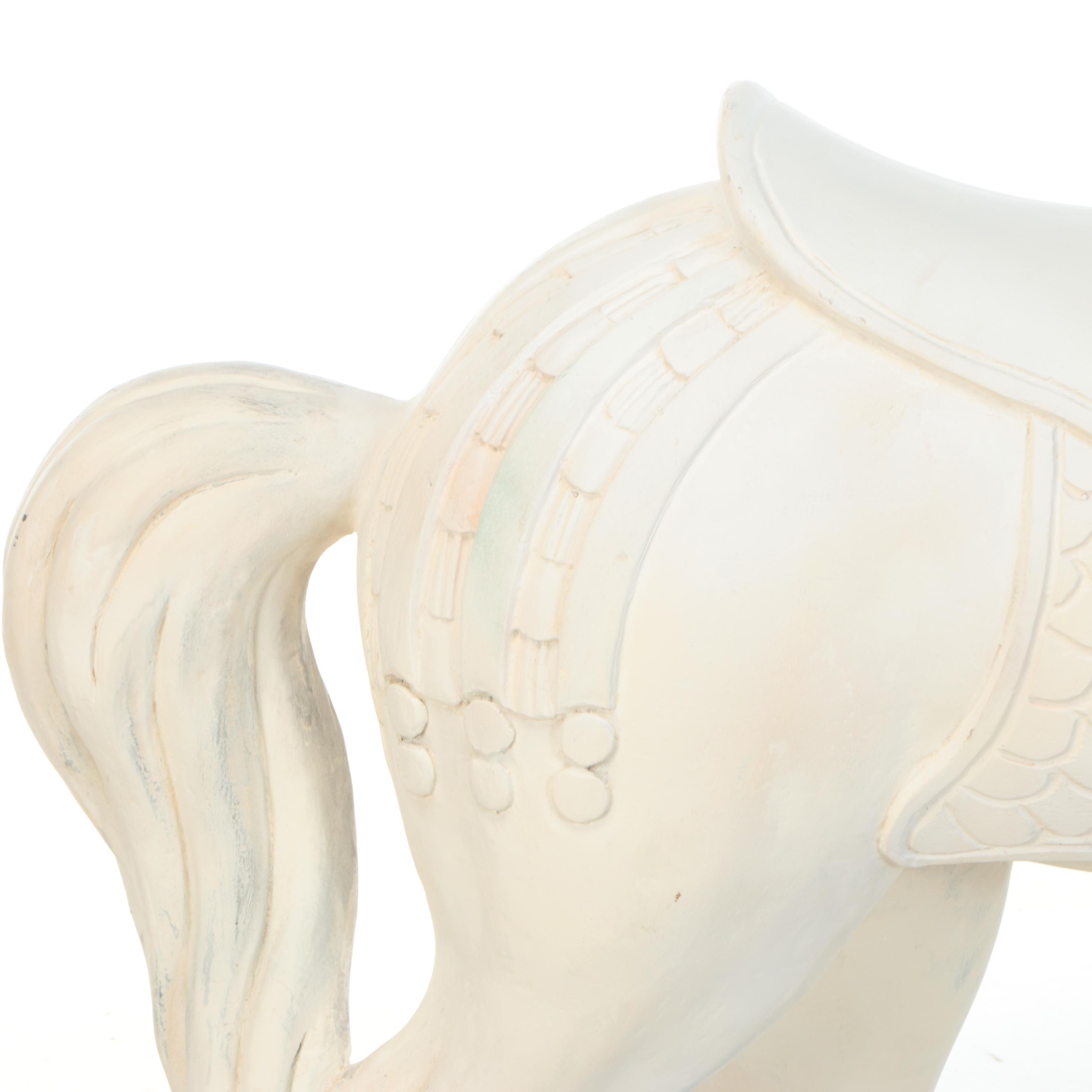 Large Cast Resin Carousel Horse