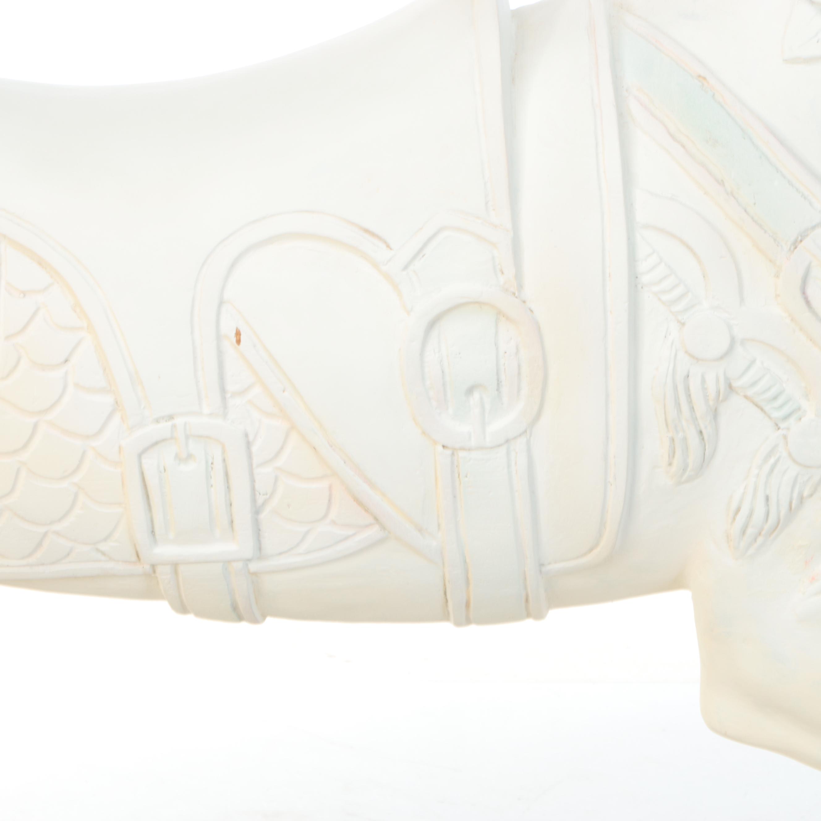 Large Cast Resin Carousel Horse
