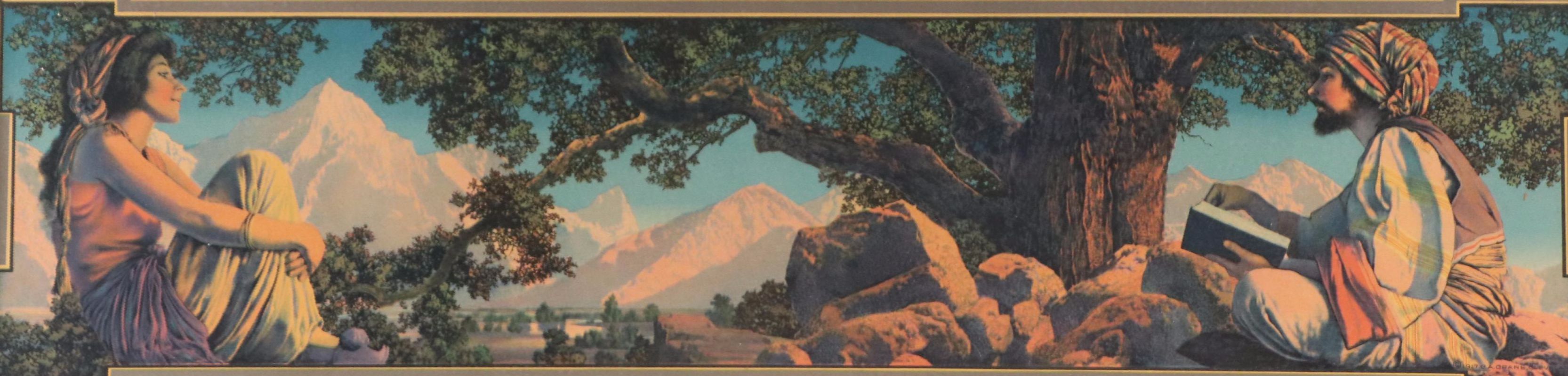 Maxfield Parrish Offset Lithograph "Rubaiyat," 1917