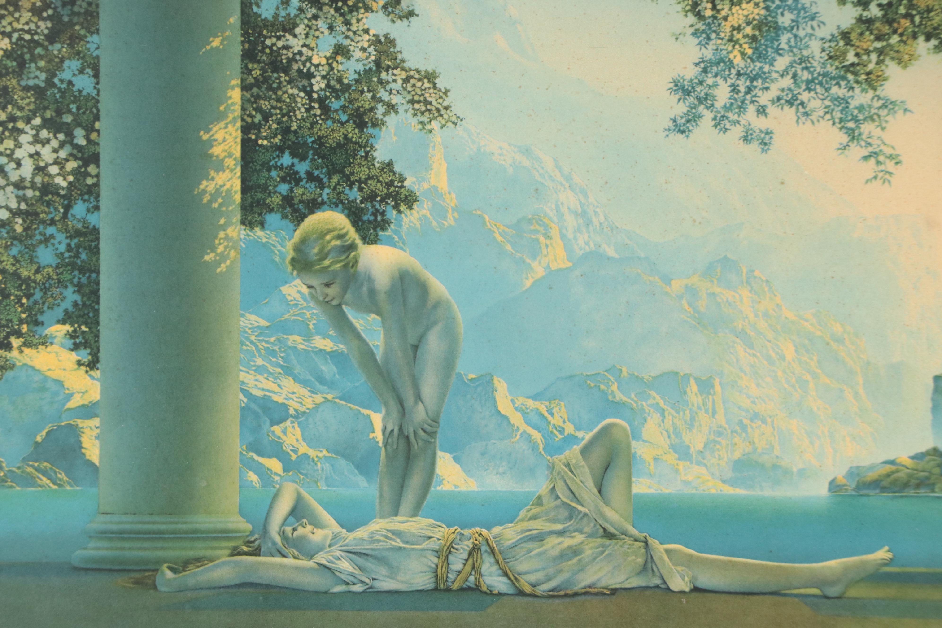 Maxfield Parrish Chromolithograph "Daybreak," Circa 1920