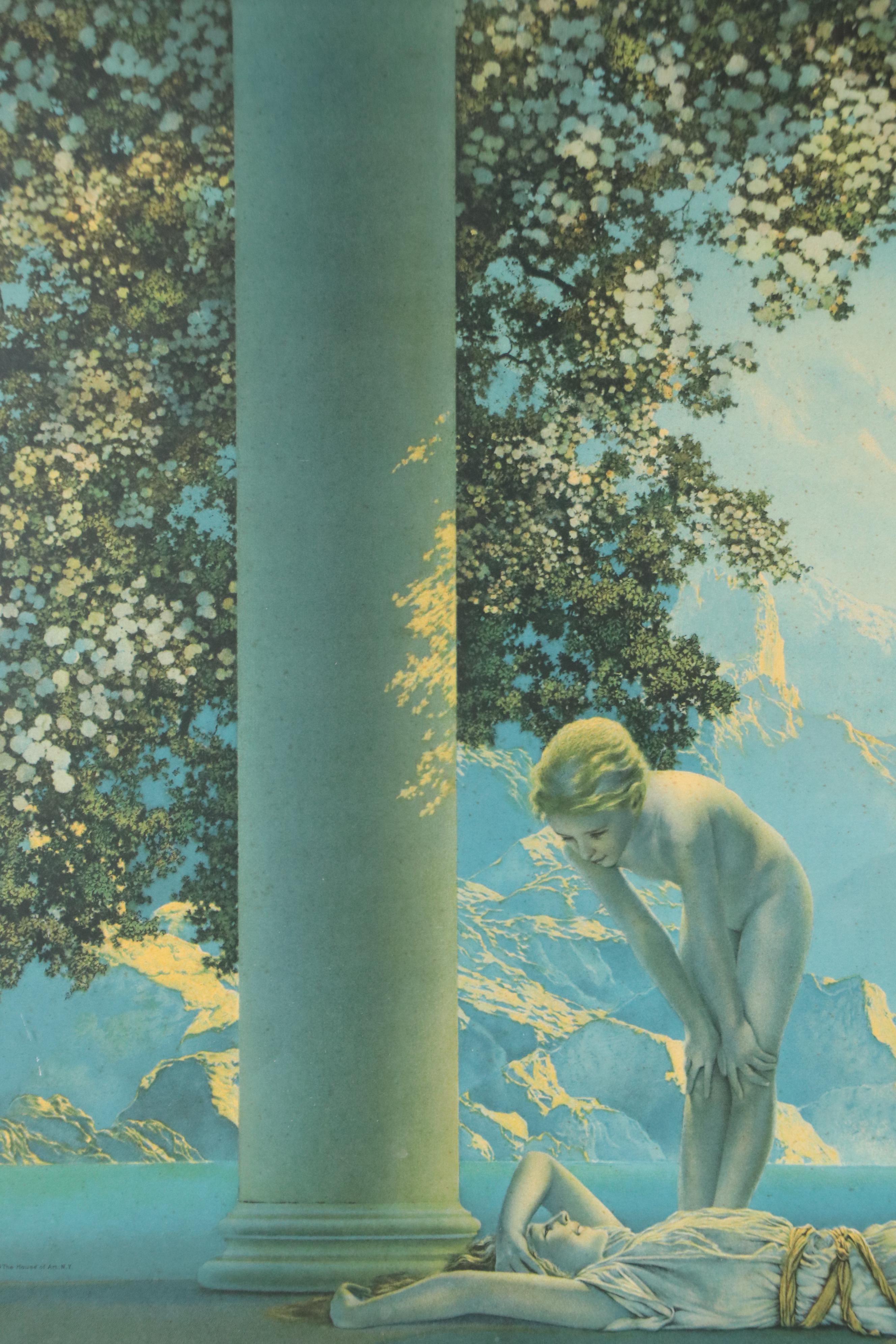 Maxfield Parrish Chromolithograph "Daybreak," Circa 1920