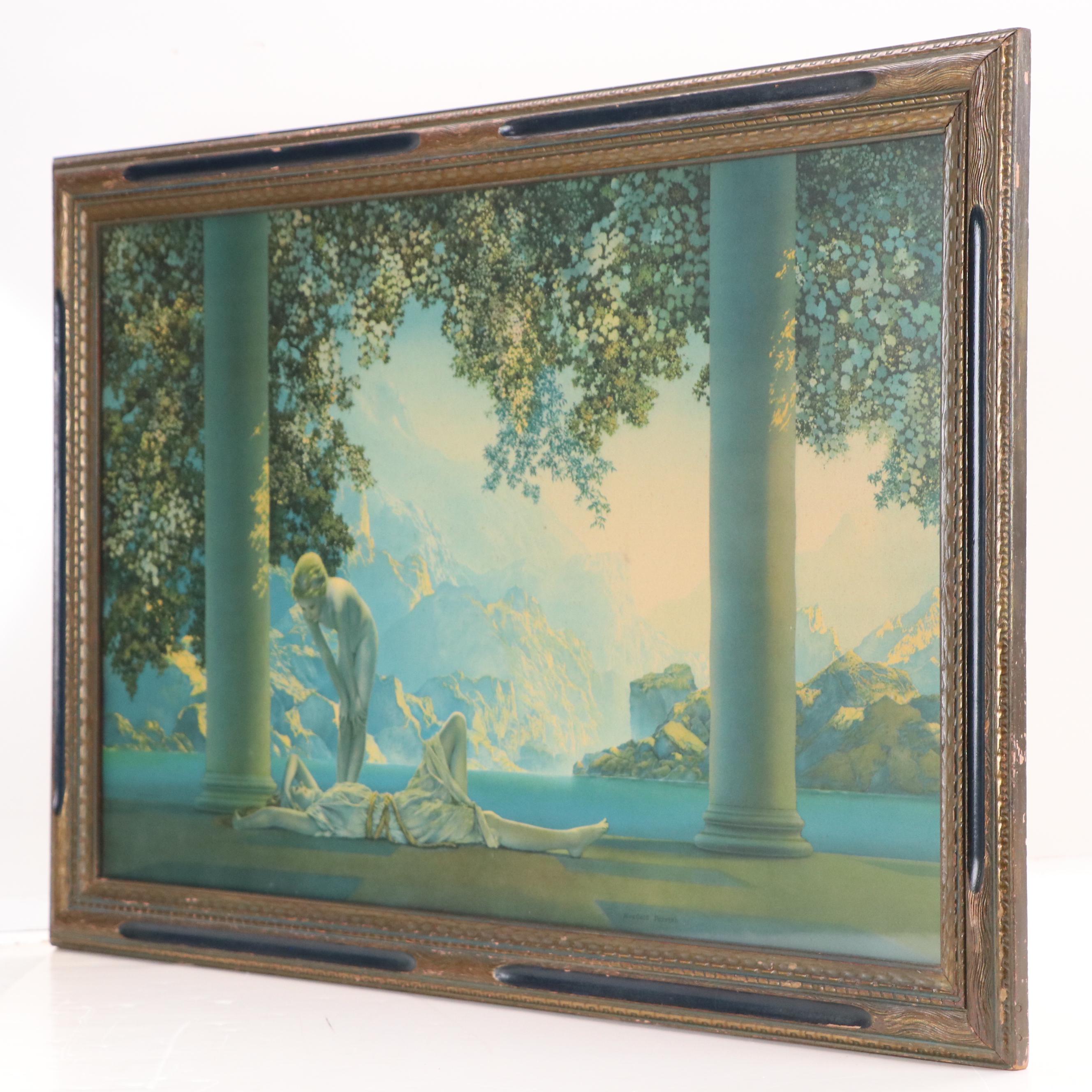 Maxfield Parrish Chromolithograph "Daybreak," Circa 1920