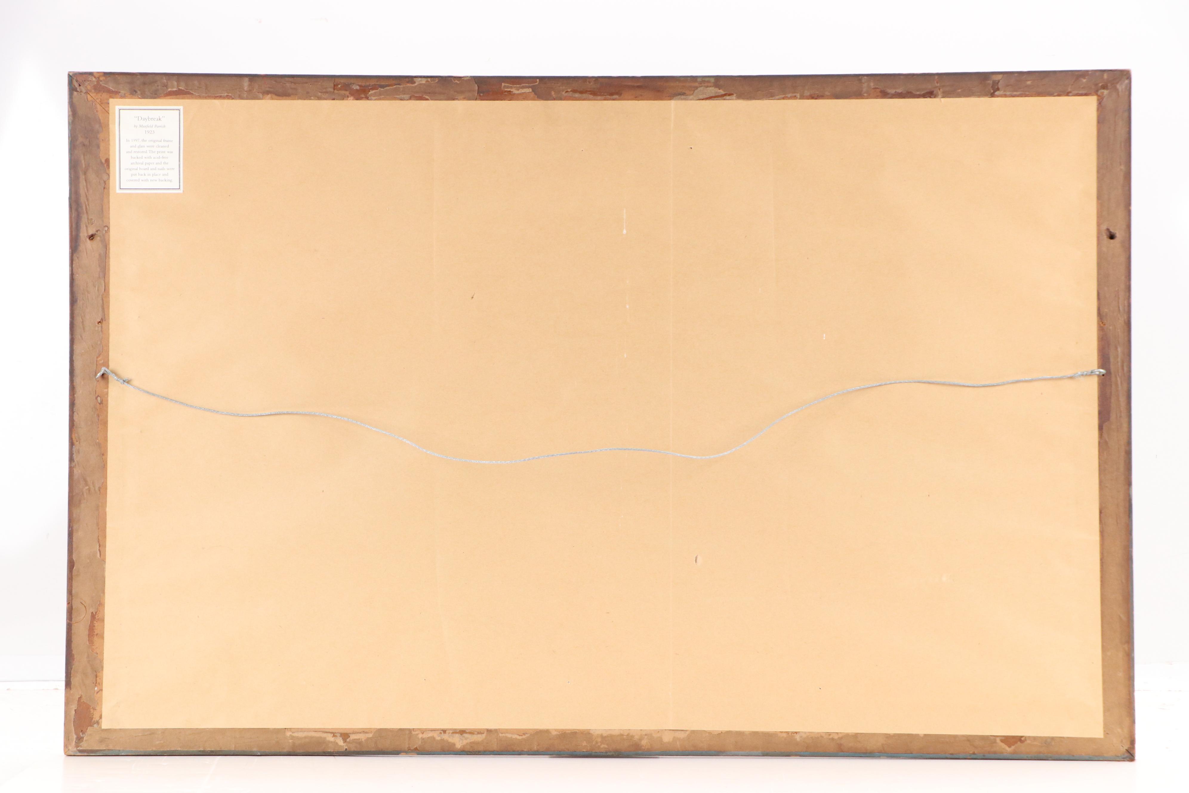 Maxfield Parrish Chromolithograph "Daybreak," Circa 1920