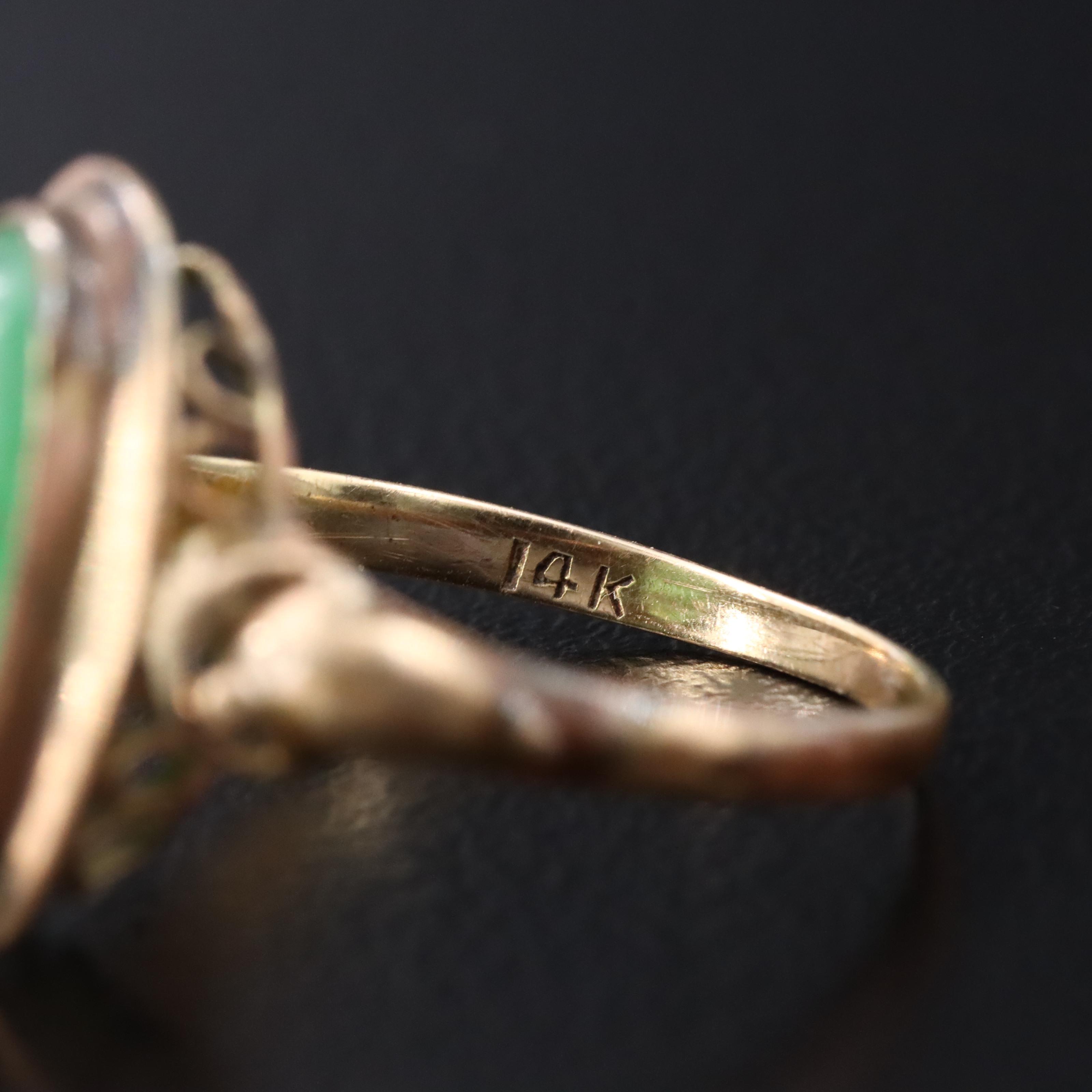 14K Jadeite Ring