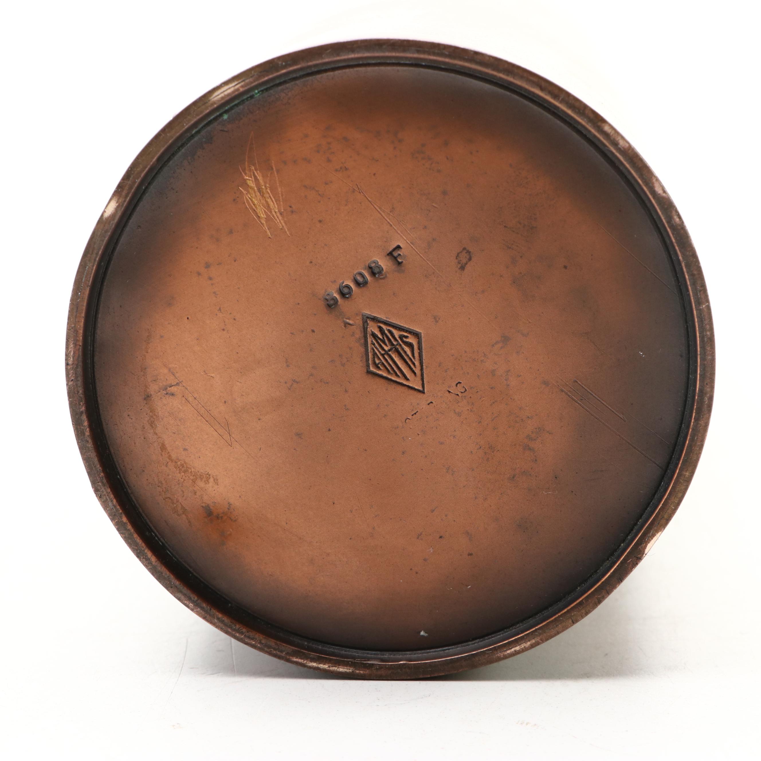 Heintz Arts & Crafts Style Sterling on Bronze Metal Vase