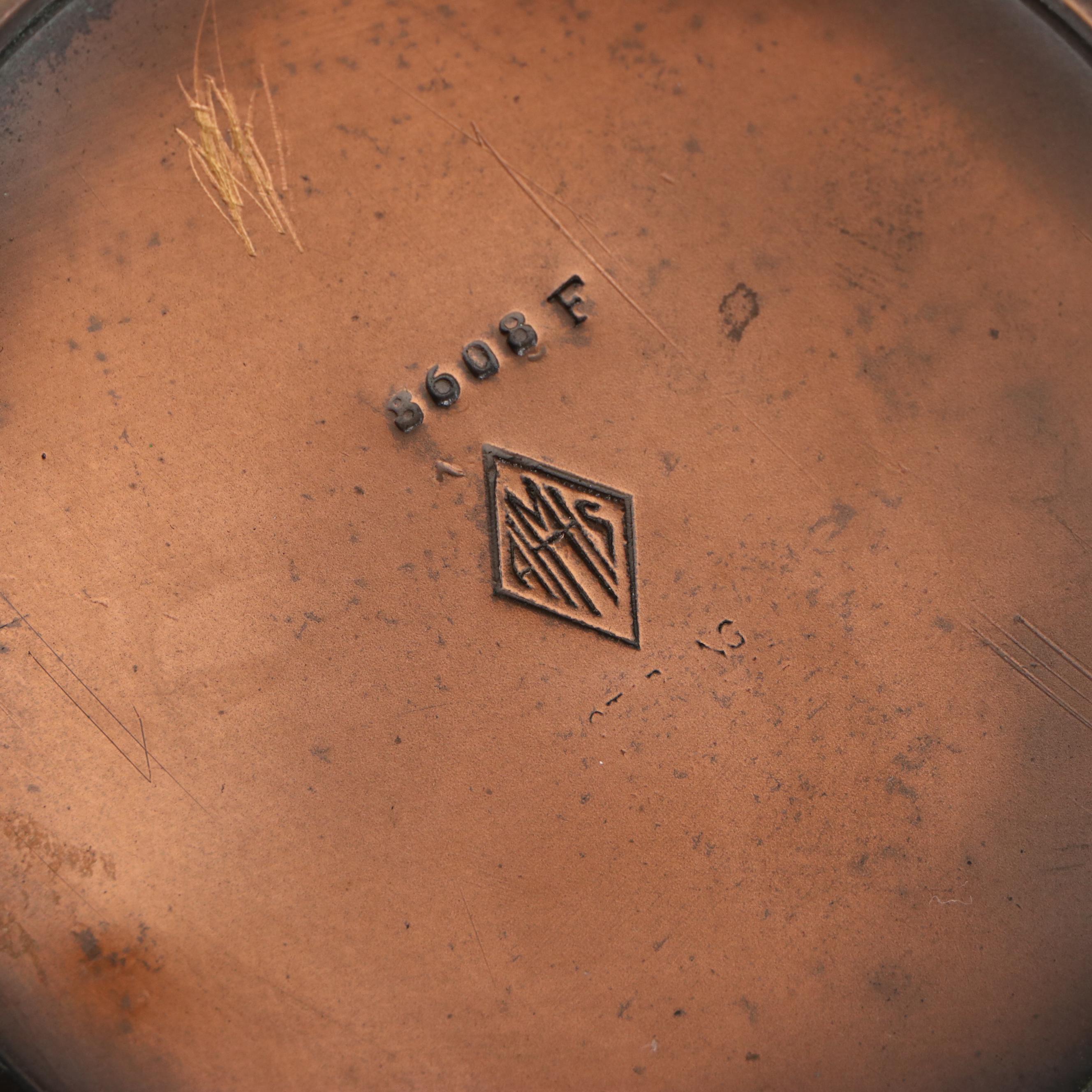 Heintz Arts & Crafts Style Sterling on Bronze Metal Vase