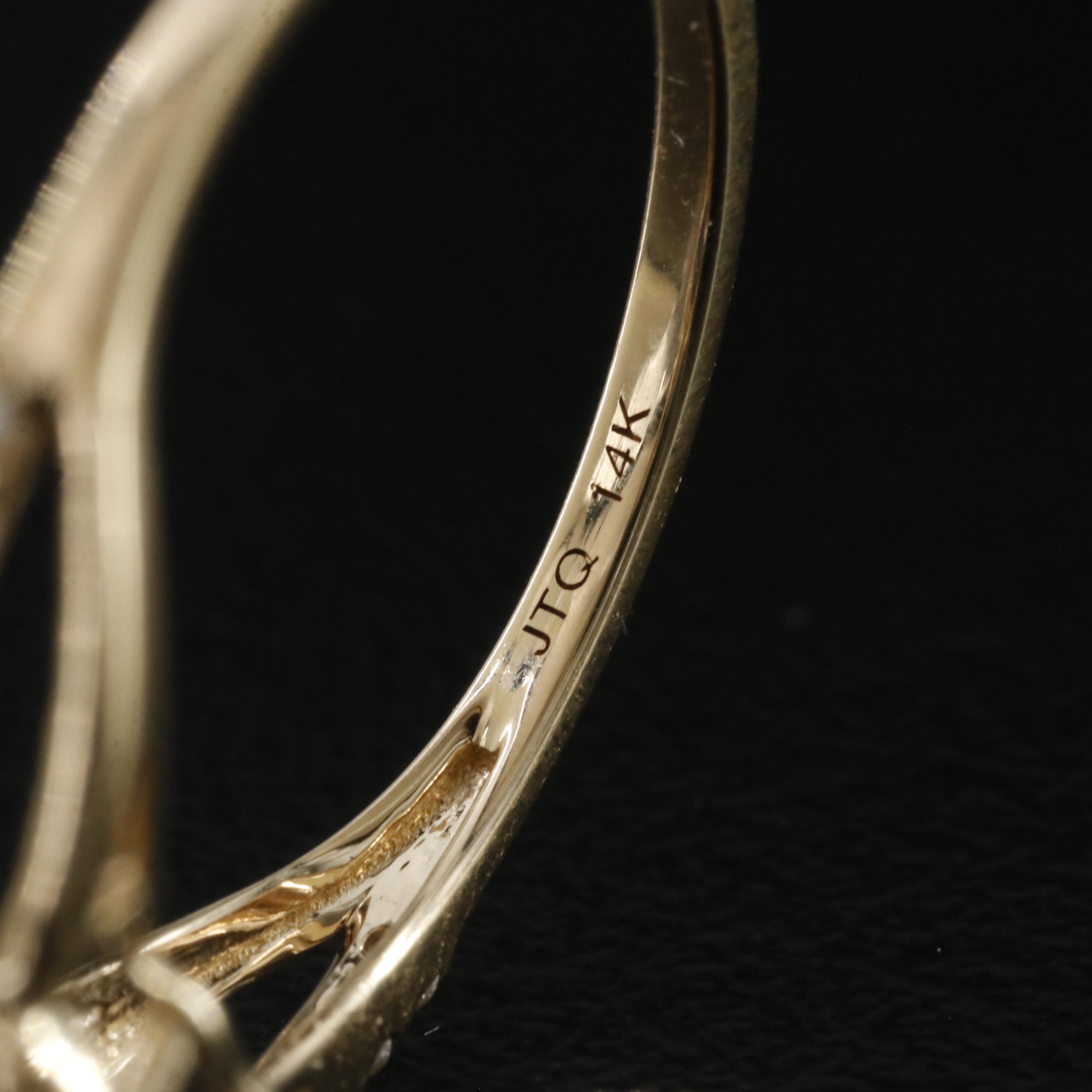 14K Sapphire and White Sapphire Ring