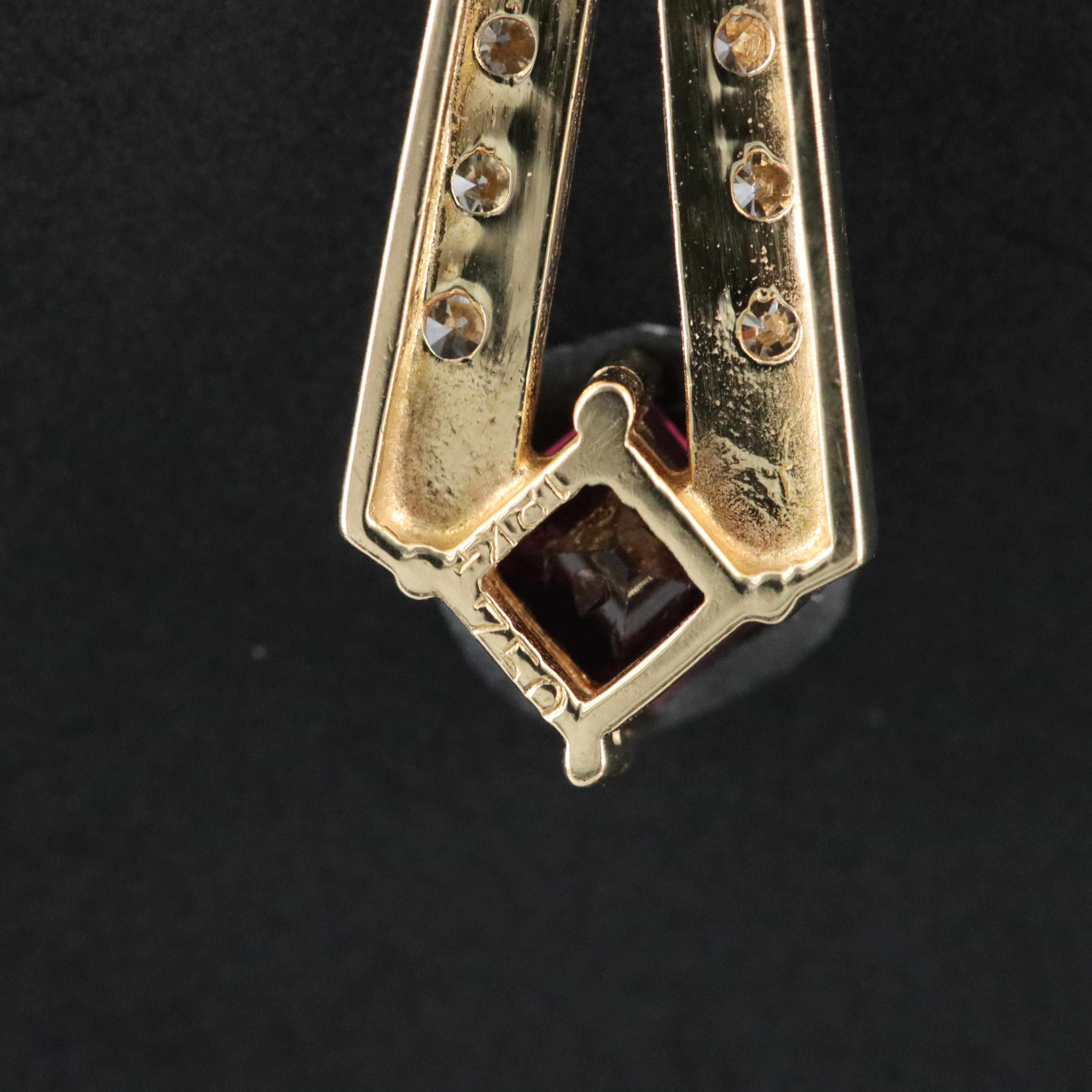 18K Ruby and Diamond Pendant