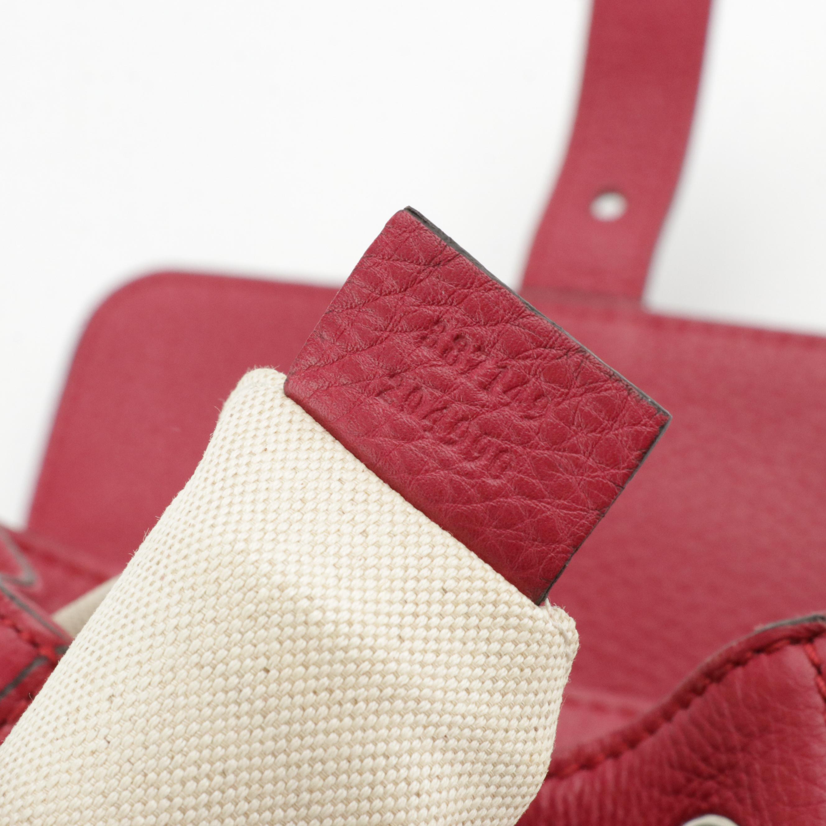 Gucci Small Bamboo Front-Pocket Backpack in Magenta Grained Leather