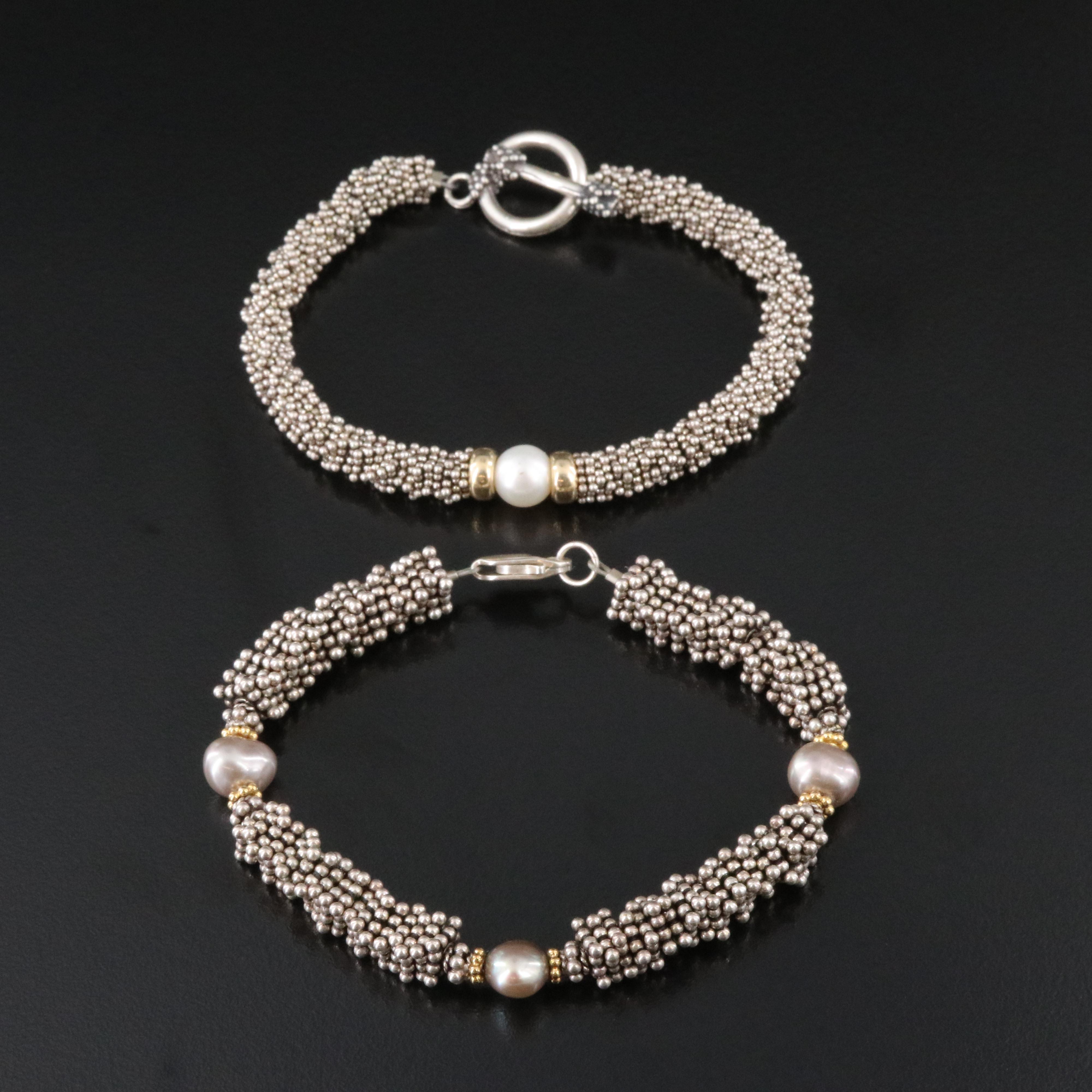 Sterling Pearl Bracelets
